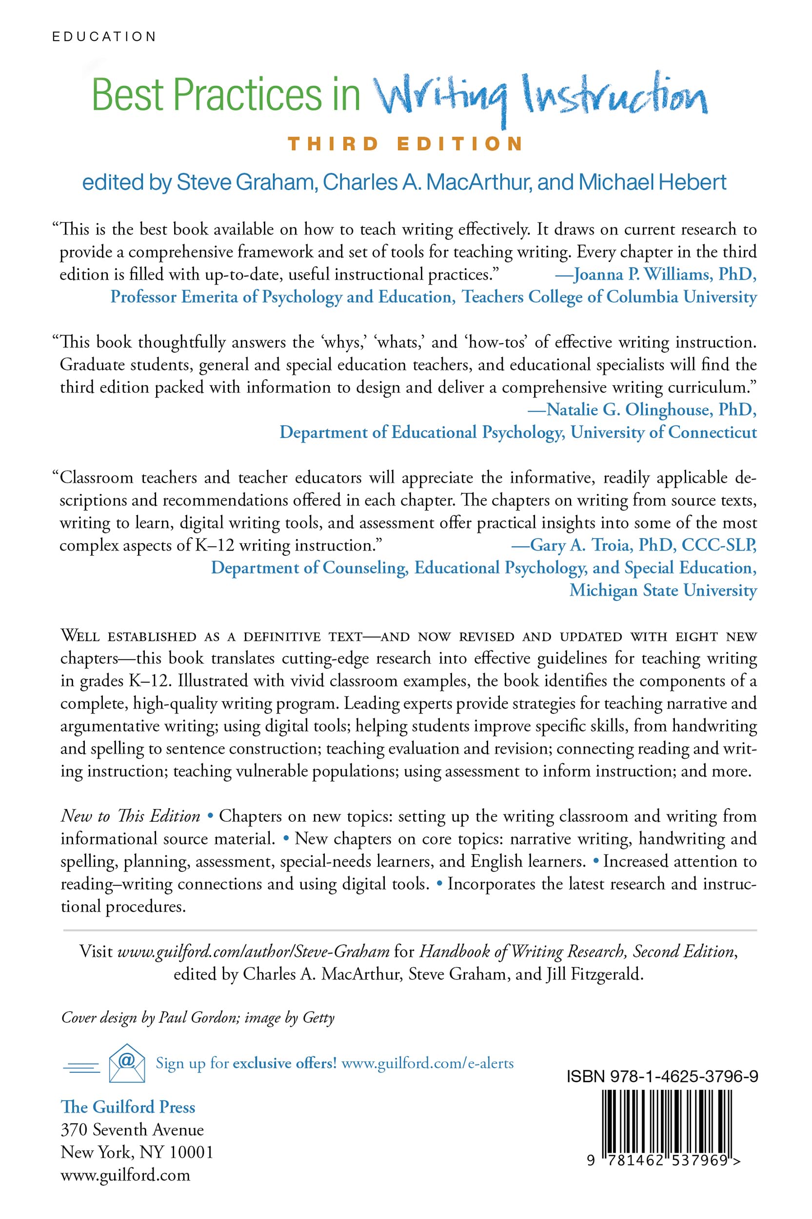 Best Practices in Writing Instruction, Third Edition