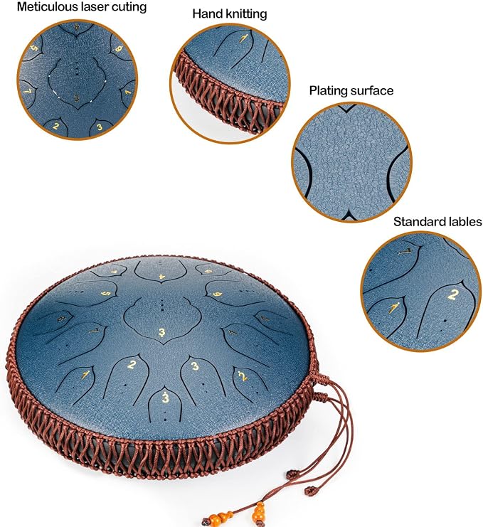 Steel Tongue Drum ChunFeng 15 notas 14 pulgadas miniatura 5