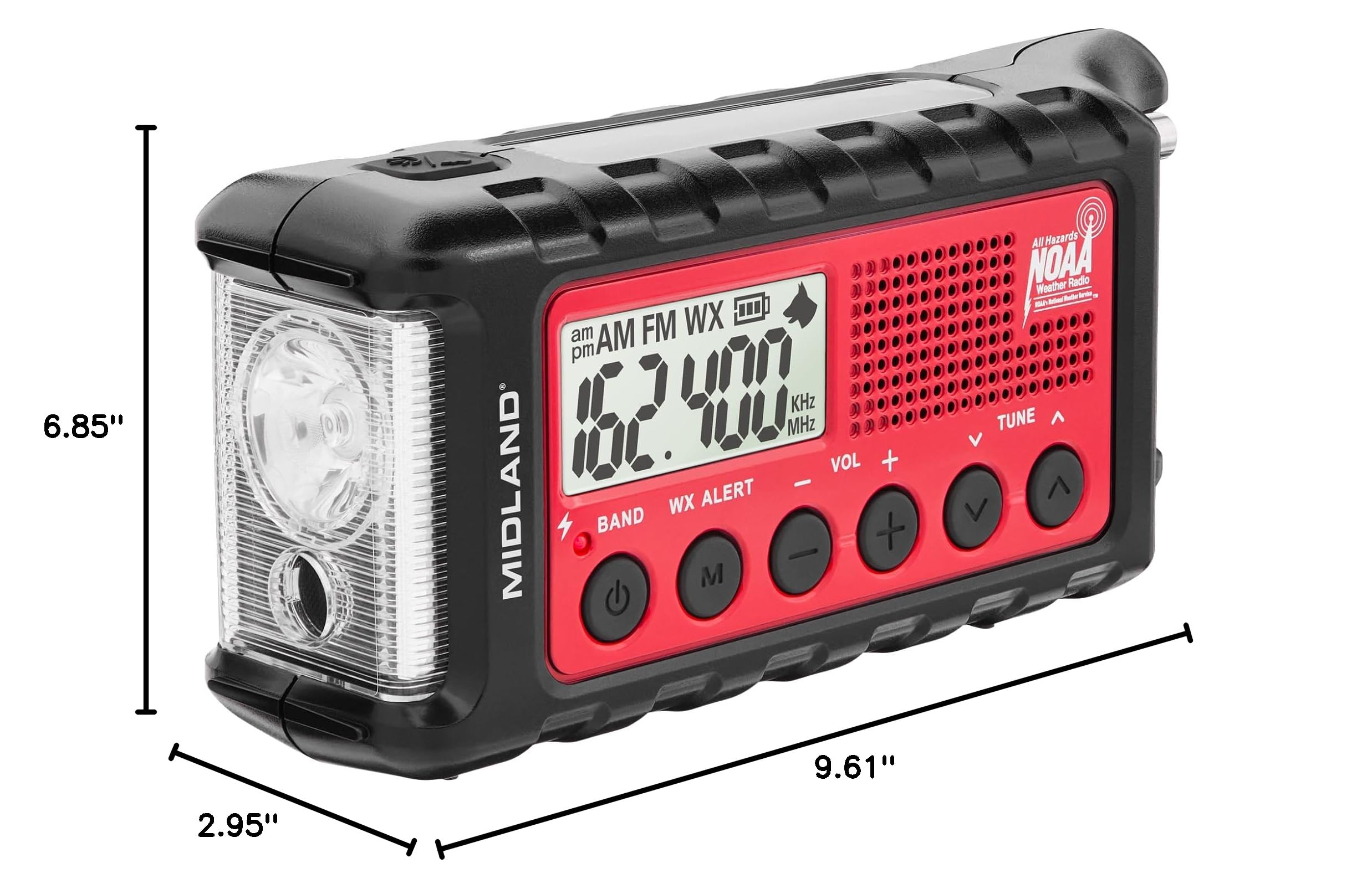 Midland ER310 Emergency Radio - Crank, Solar & Flashlight -9