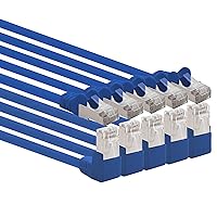 1aTTack.de 366156 Cavo di rete Cat.6 angolo 90 gradi 1m - blu