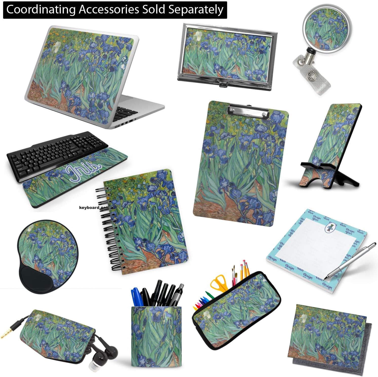 Irises 3-Ring Binder - 2 inch