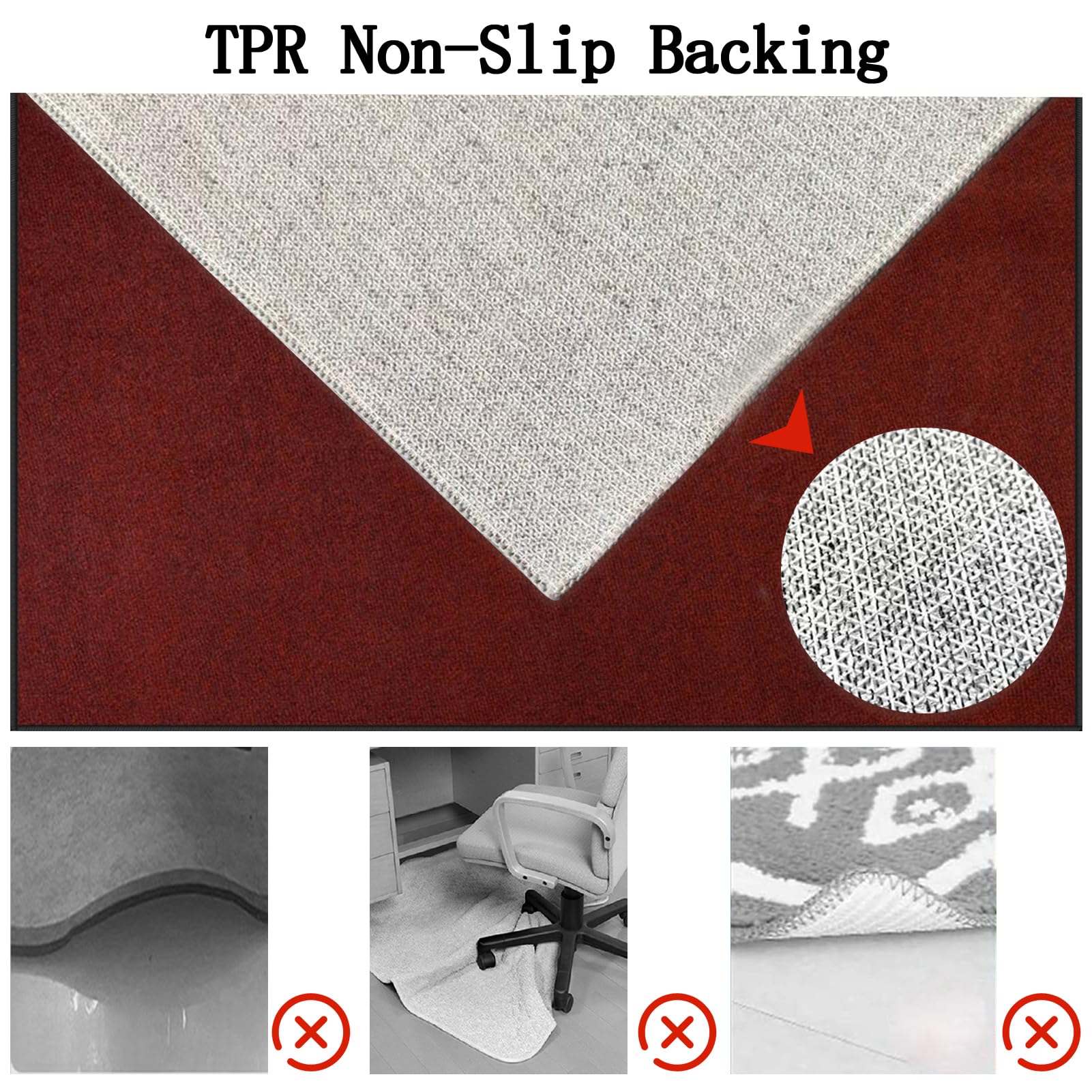 Tappeto Salvapavimento Antiscivolo Sedia Ufficio 100 x 120 cm | Tappetino Sedia Gaming Protettivo per Pavimenti Duri Tappeto per Sedia con Ruote