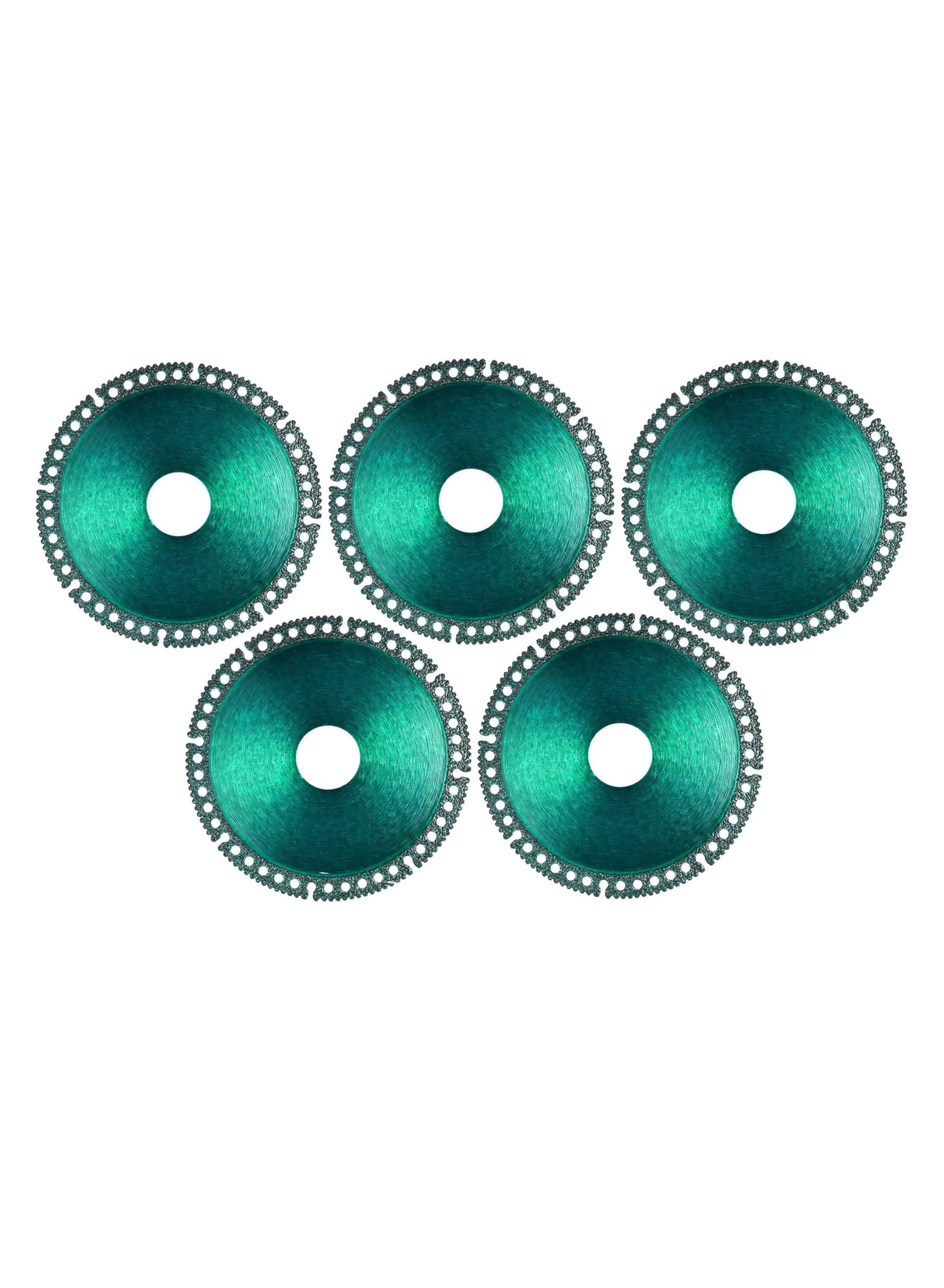 5 Pack 4" Indestructible Angle Grinder Discs, Versatile Cutting, Grinding and Chamfering Blades for Glass, Wood, Metal and Tile, 7/8" Arbor
