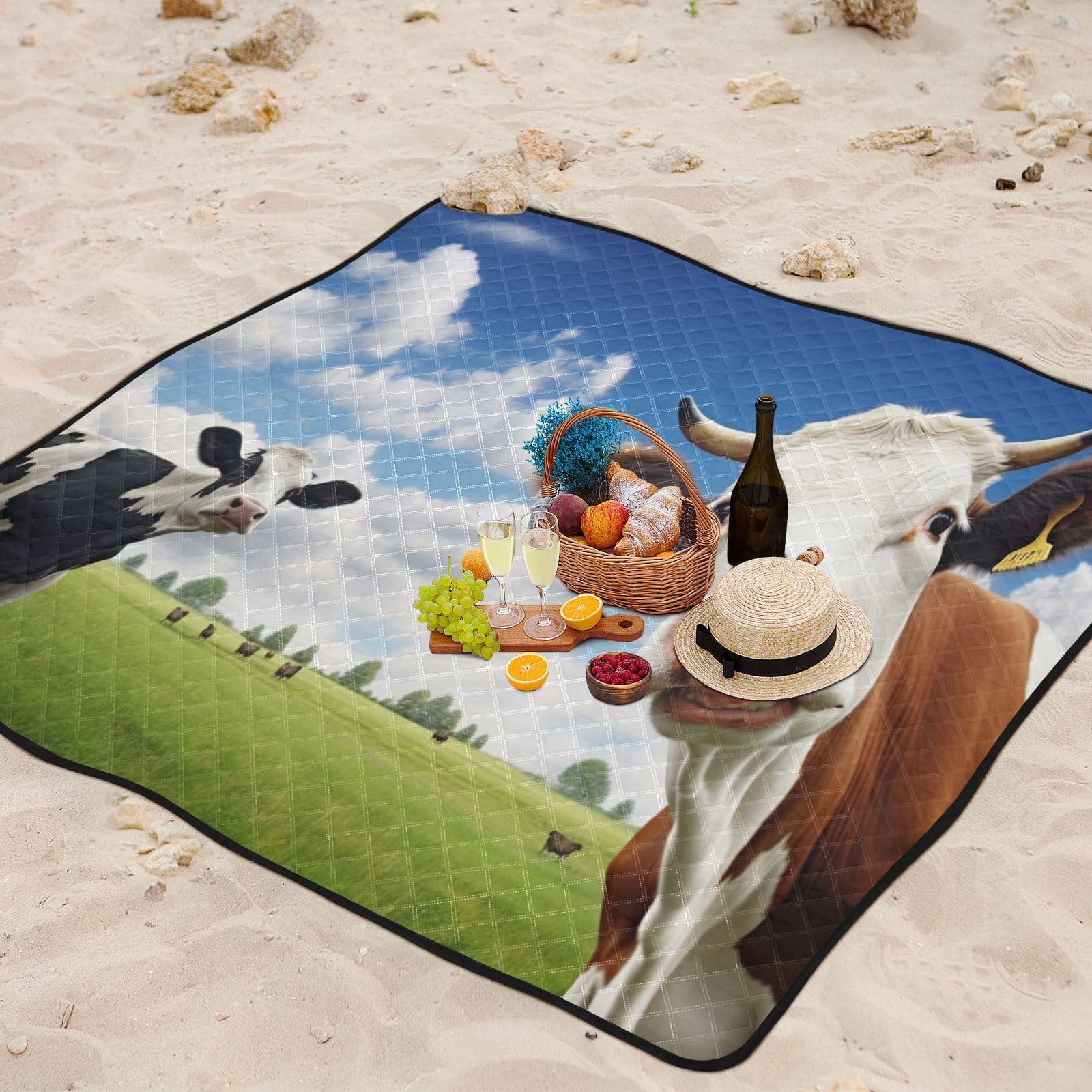 Platypus Canvas Waterproof Picnic Blanket Mat For Outdoor