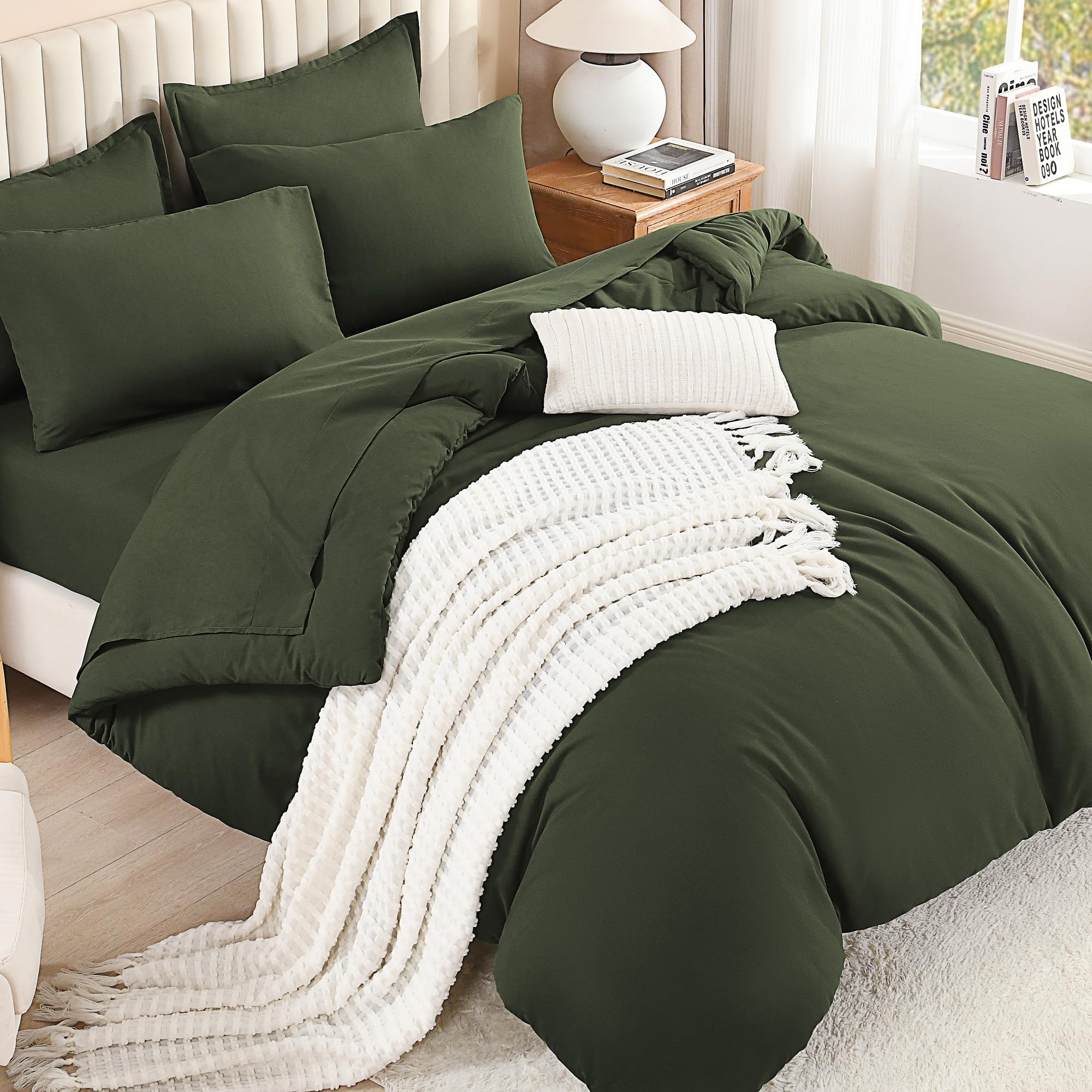 Boryard Set di biancheria da letto matrimoniale, 3 pezzi, copriletto trapuntato leggero e morbido (228,6 x 228,6 cm), con 2 federe (50,8 x 66 cm), stampa floreale con rose