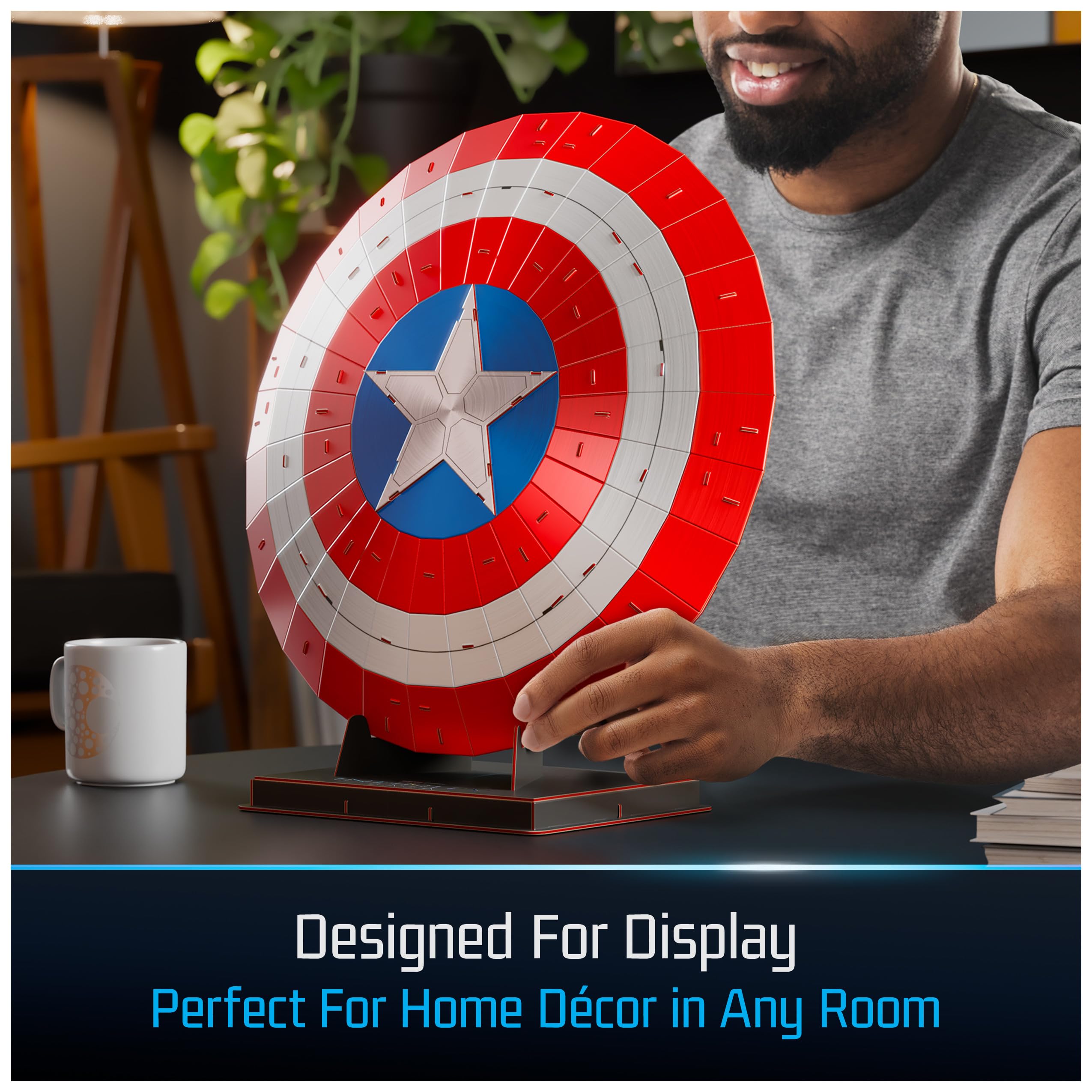 Amazon.com: 4D Build, Marvel Captain America Shield 3D Model Kit
