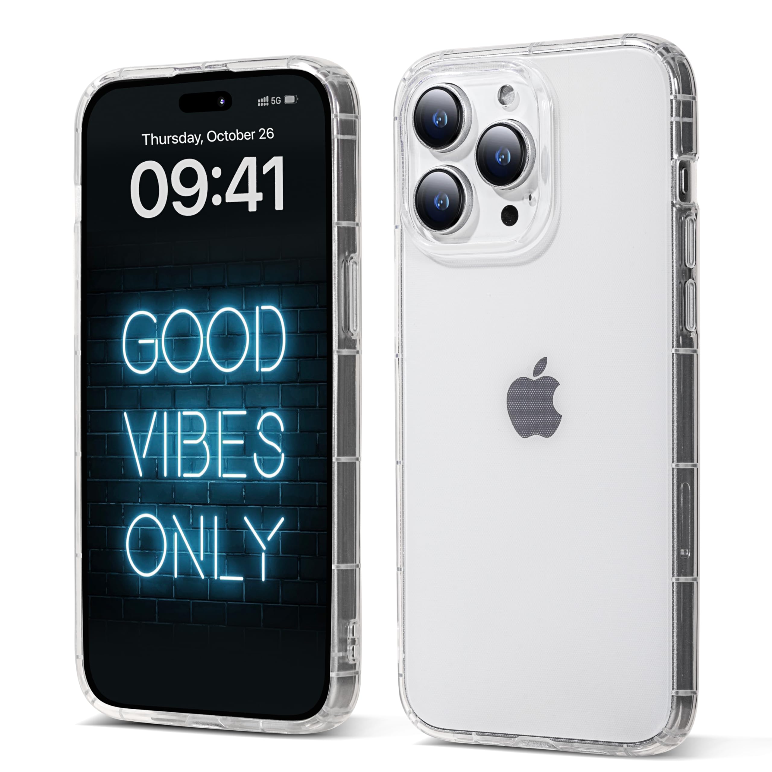 NYCPrimeTechClear Case for 15 Pro w/Bumper Edge/Slim & Soft Transparent TPU Phone Case Compatible with 15 Pro/Cute Flexible & Stylish Protective Cover (Clear)