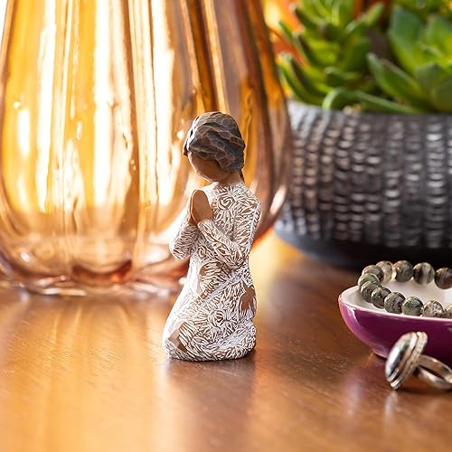 Vista 12 de Willow Tree Oración de paz (piel más clara), busca la tranquilidad interior, expresa simpatía, comodidad, recuerdo, curación, figura esculpida