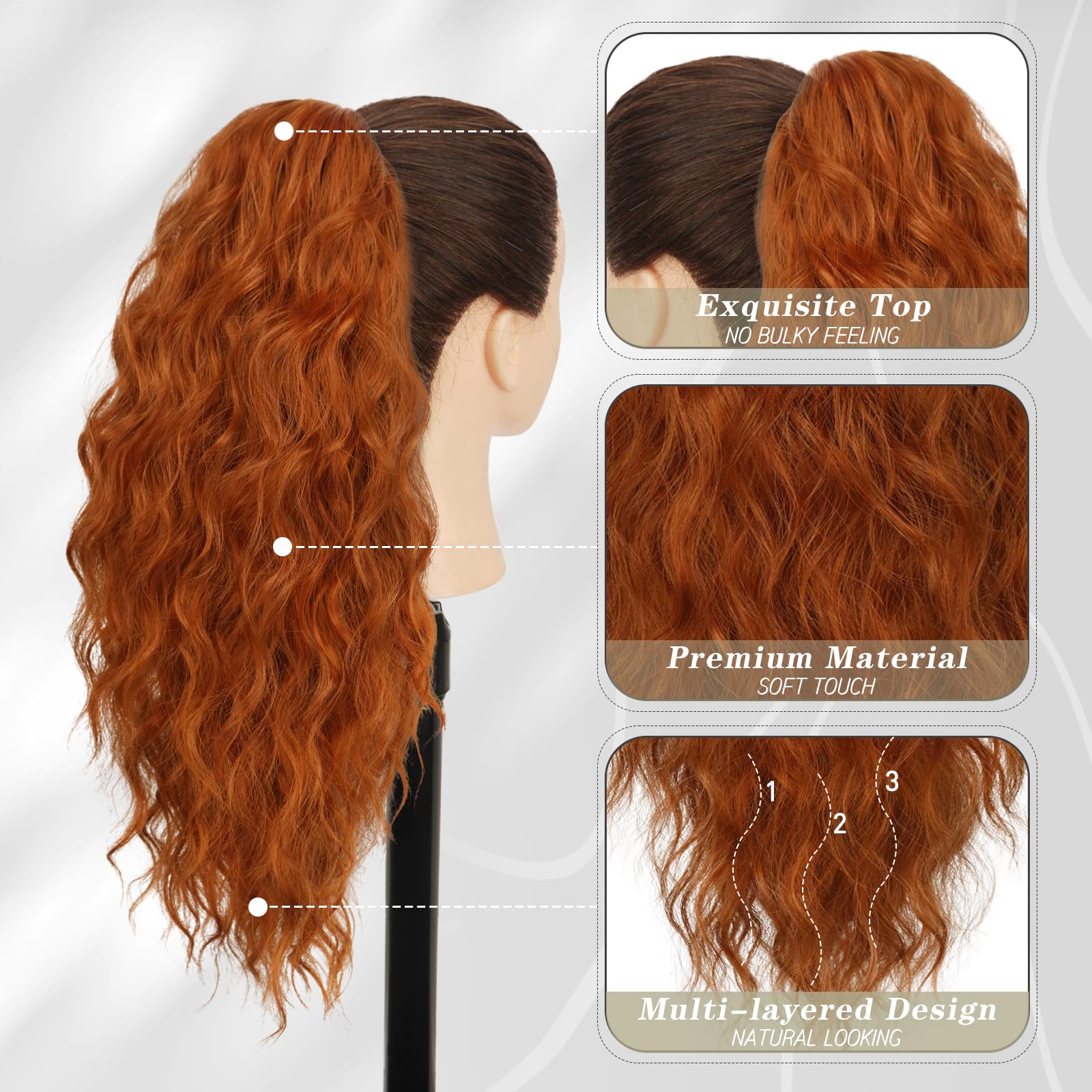 BARSDAR Copper Ponytail Extension - Image 3