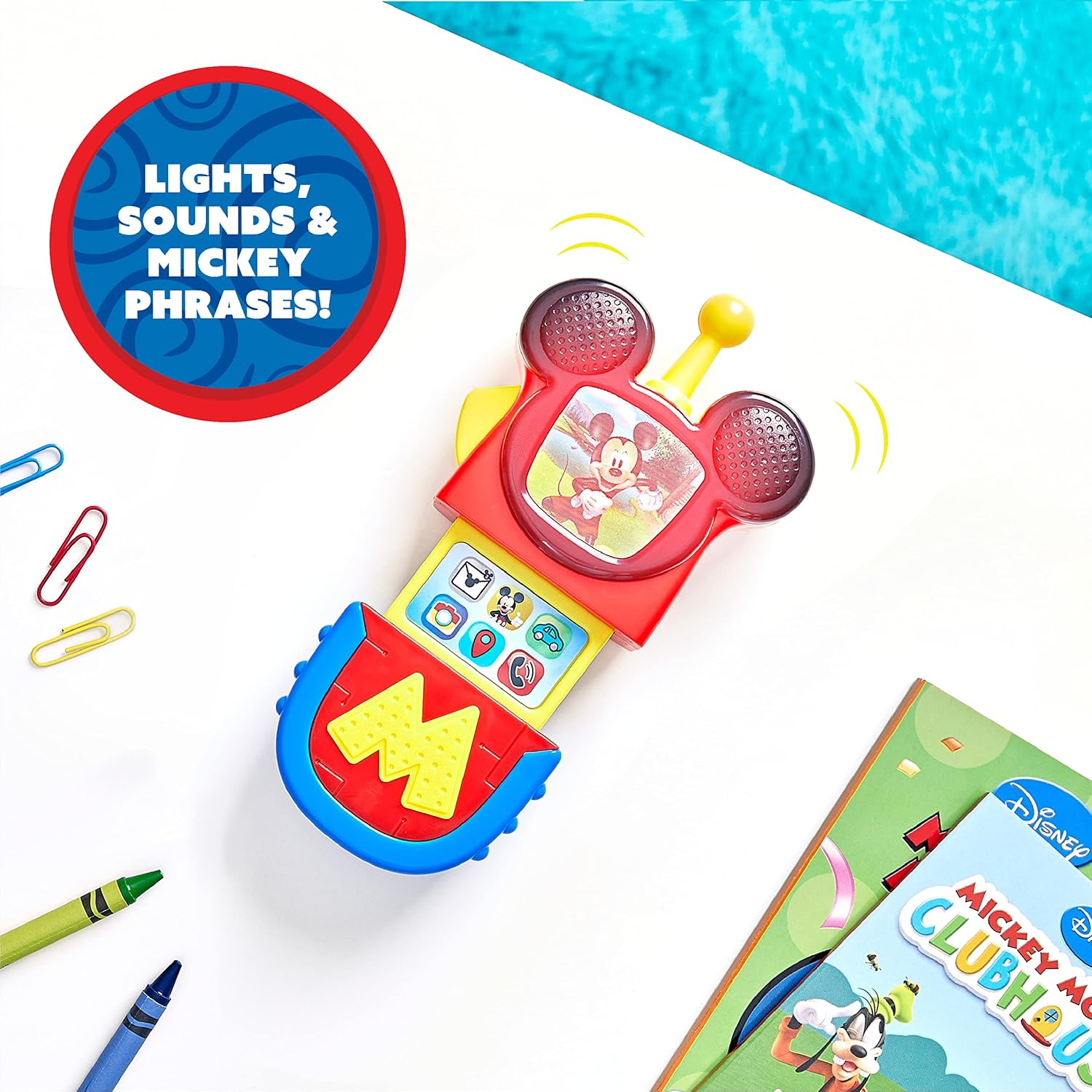 Disney Junior Mickey Mouse Funhouse Communicator with Lights and Sounds, by Just Play