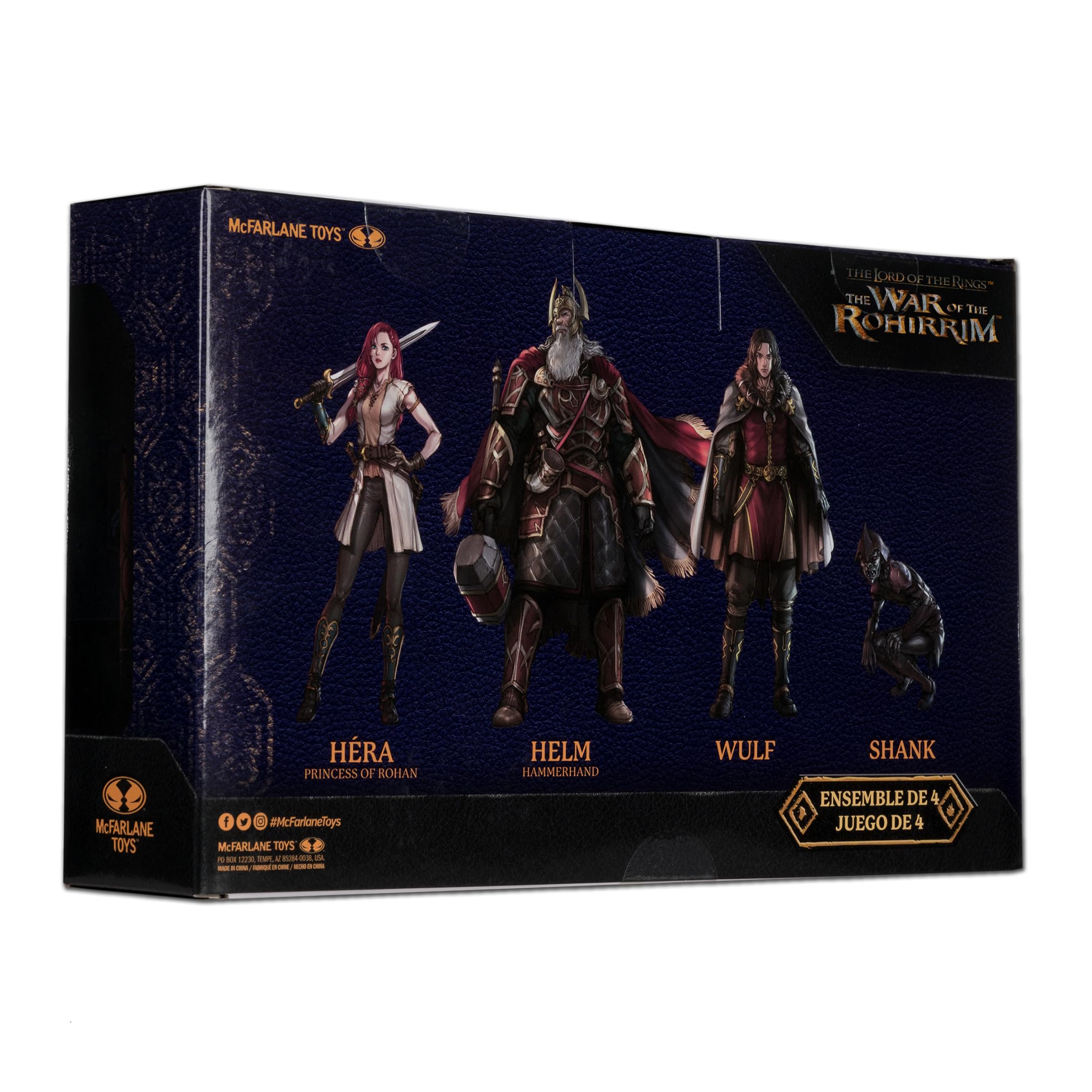 McFarlane Toys - Il Signore degli Anelli: La Guerra dei Rohirrim 4 pollici Action Figure Etichetta Oro Confezione da 4