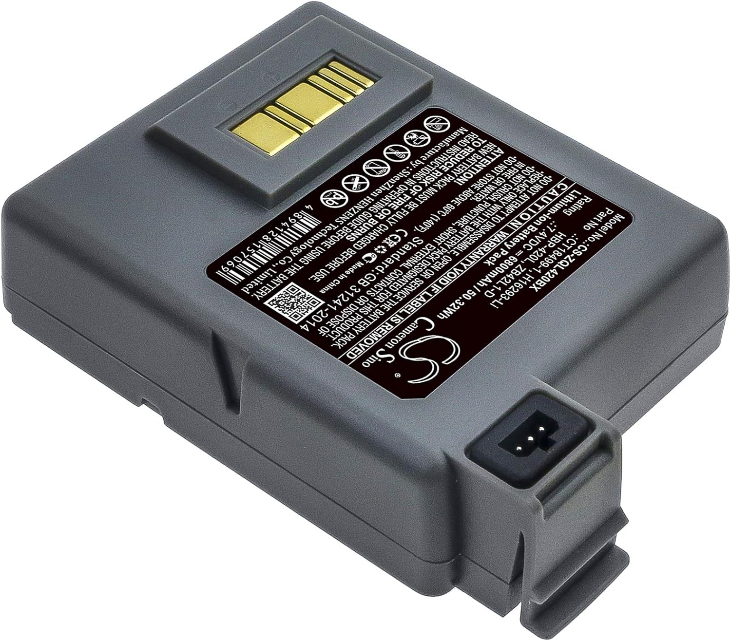 RayVotl バッテリー 互換 ゼブラ P4T、RP4、RP4T、部品番号:CT18499-1