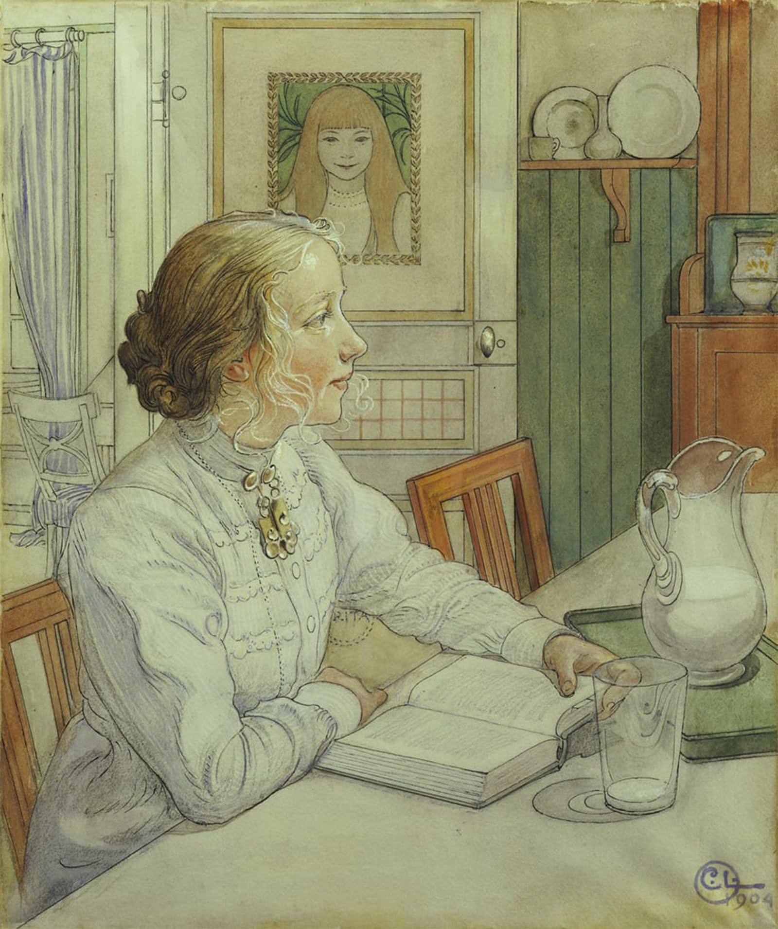 POSTERIIk Famous Print Pop Art Wall Art Graffiti My eldest Daughter by Carl Larsson Art Prints for Home Decor 60x90cm