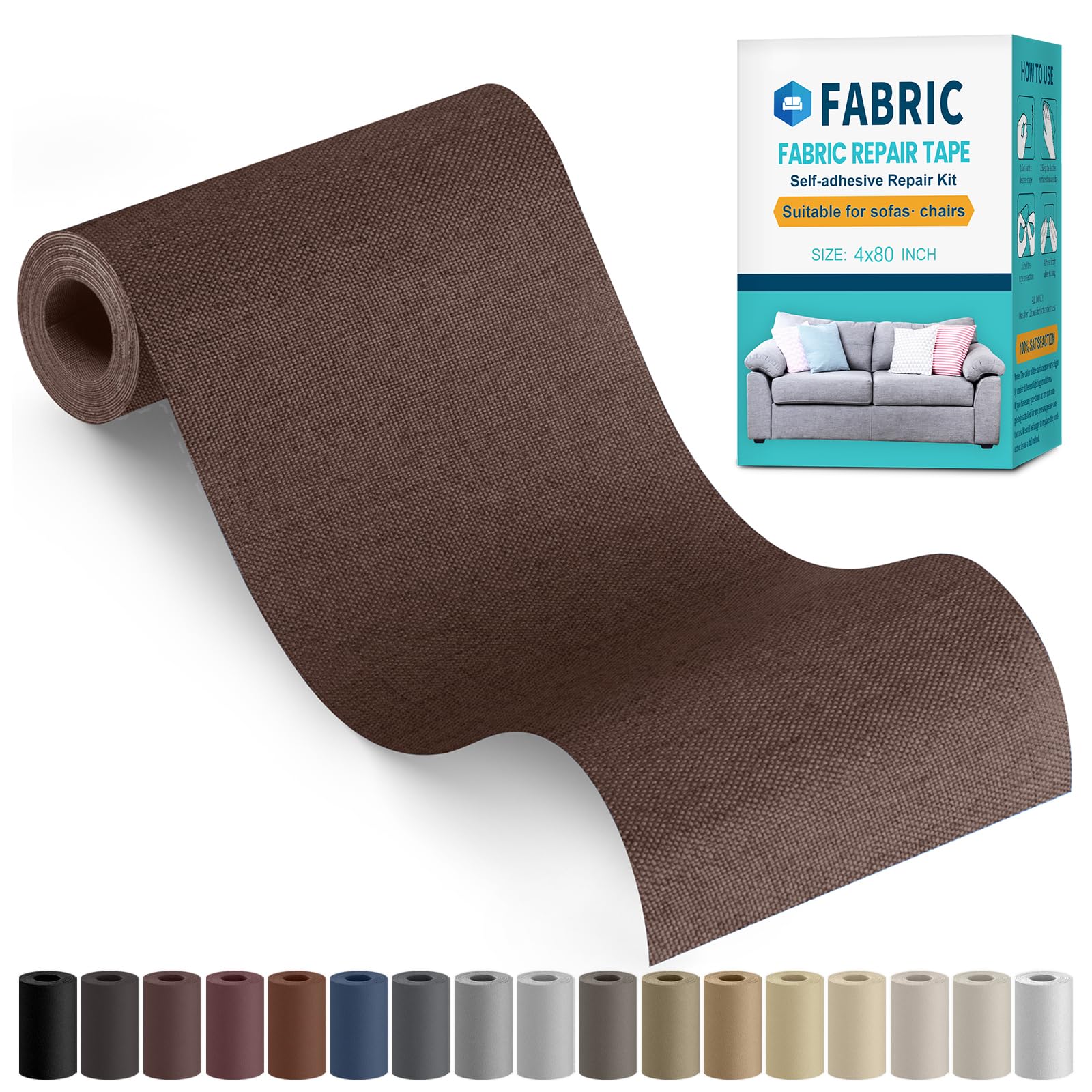 Fabric Repair Tape, 10x200cm Self-Adhesive Linen Repair Tape Patch Kit