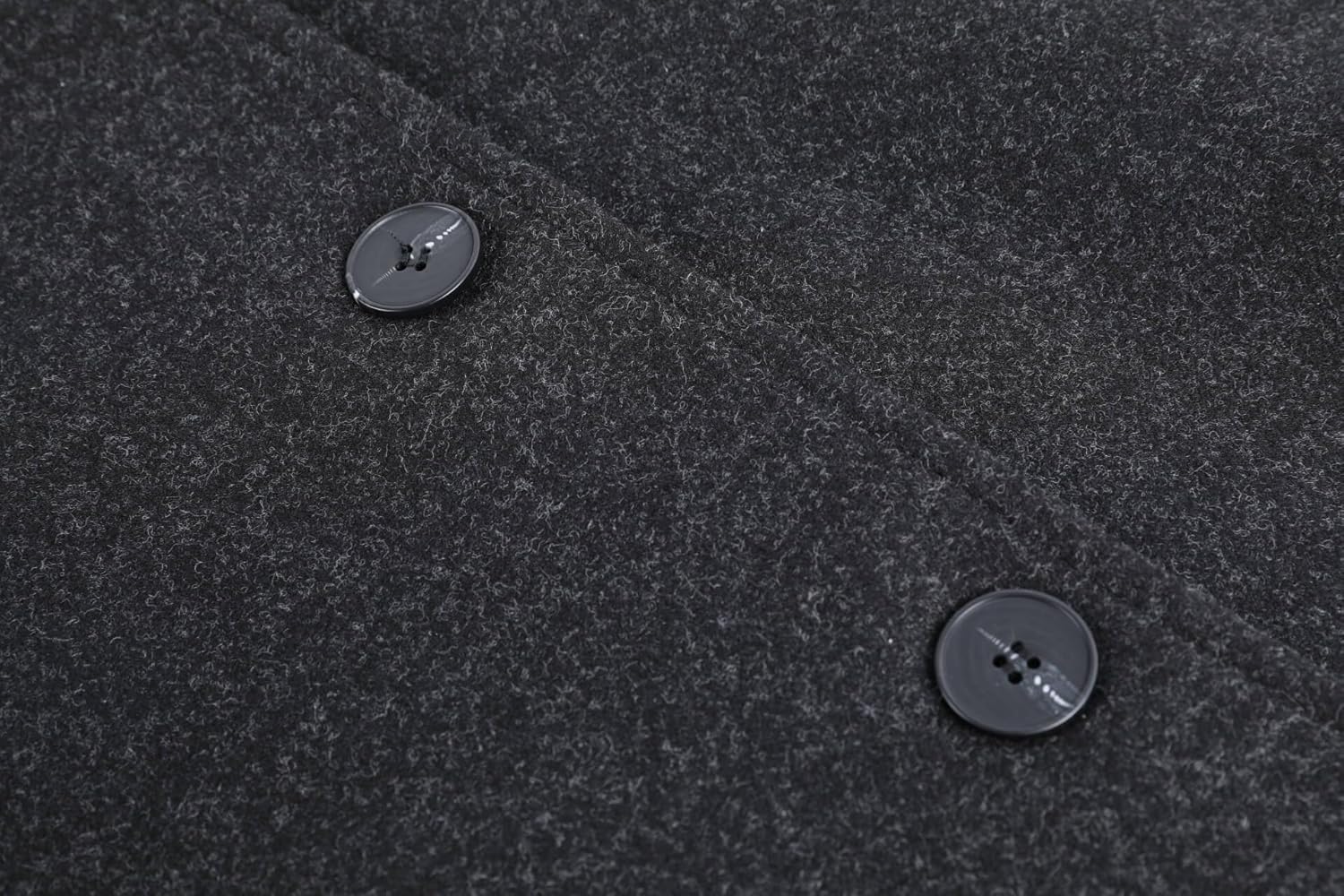 CHARTOU Women Winter Long Pea Coat Wool Blend Stand Collar Single Breast Thicken Blazer Jacket - Image 3