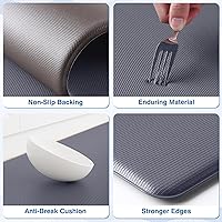 Vista 3 de StepRite Tapetes de cocina, 2 piezas, tapetes de cocina acolchados antifatiga para piso, tapetes de escritorio antideslizantes de pie, juego