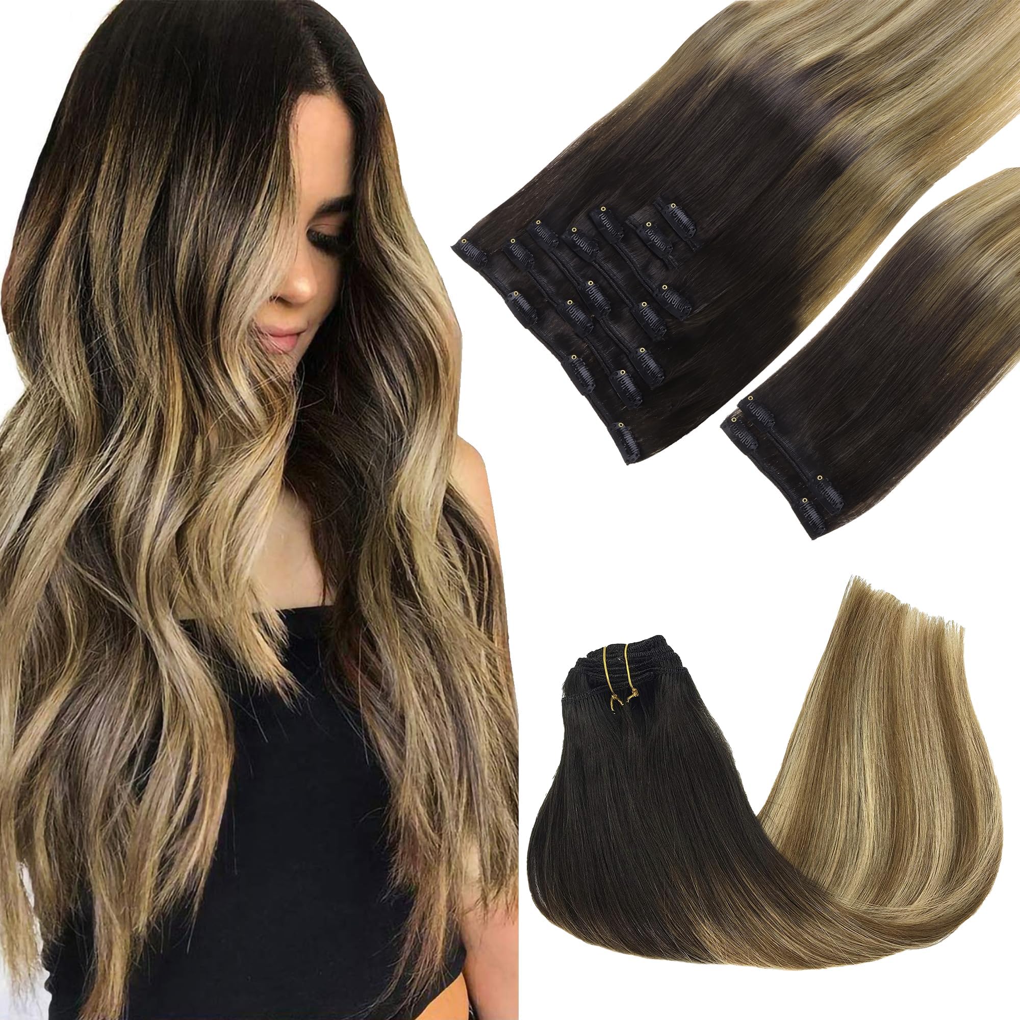 GOO GOO Nano Hair Extensions Real Human Hair, Nano Ring Hair Extensions