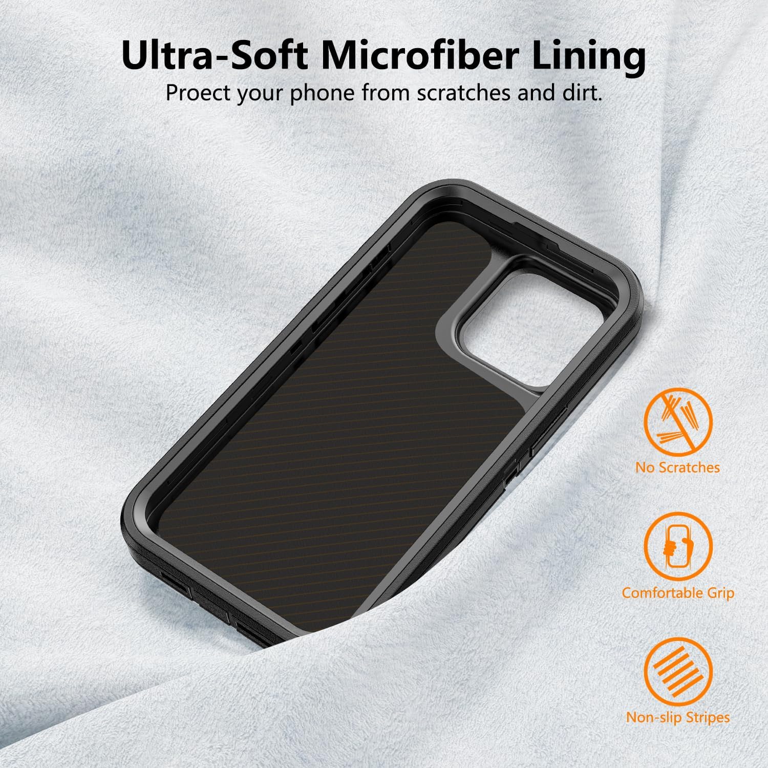 for iPhone 13 Pro & 14 Pro Case with Belt Clip Holster, Anti-Shock, Anti-Slip, Compatible with MagSafe, 3-Layer Drop Protection, Heavy Duty Magnetic Phone Case Cover 14 Pro, 6.1", Black - Image 6