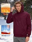 MAGCOMSEN Sherpa Chemise à capuche en polaire à l'hiver avec Poche Kangaroo pour homme