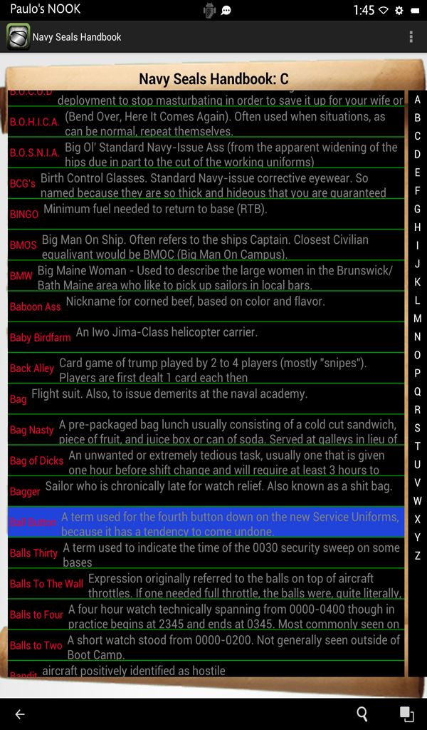 Navy Seals Handbook App on Amazon Appstore