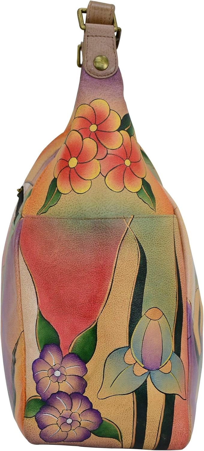 Anna By Anuschka Handpainted Large Multi Pocket Hobo - Image 4