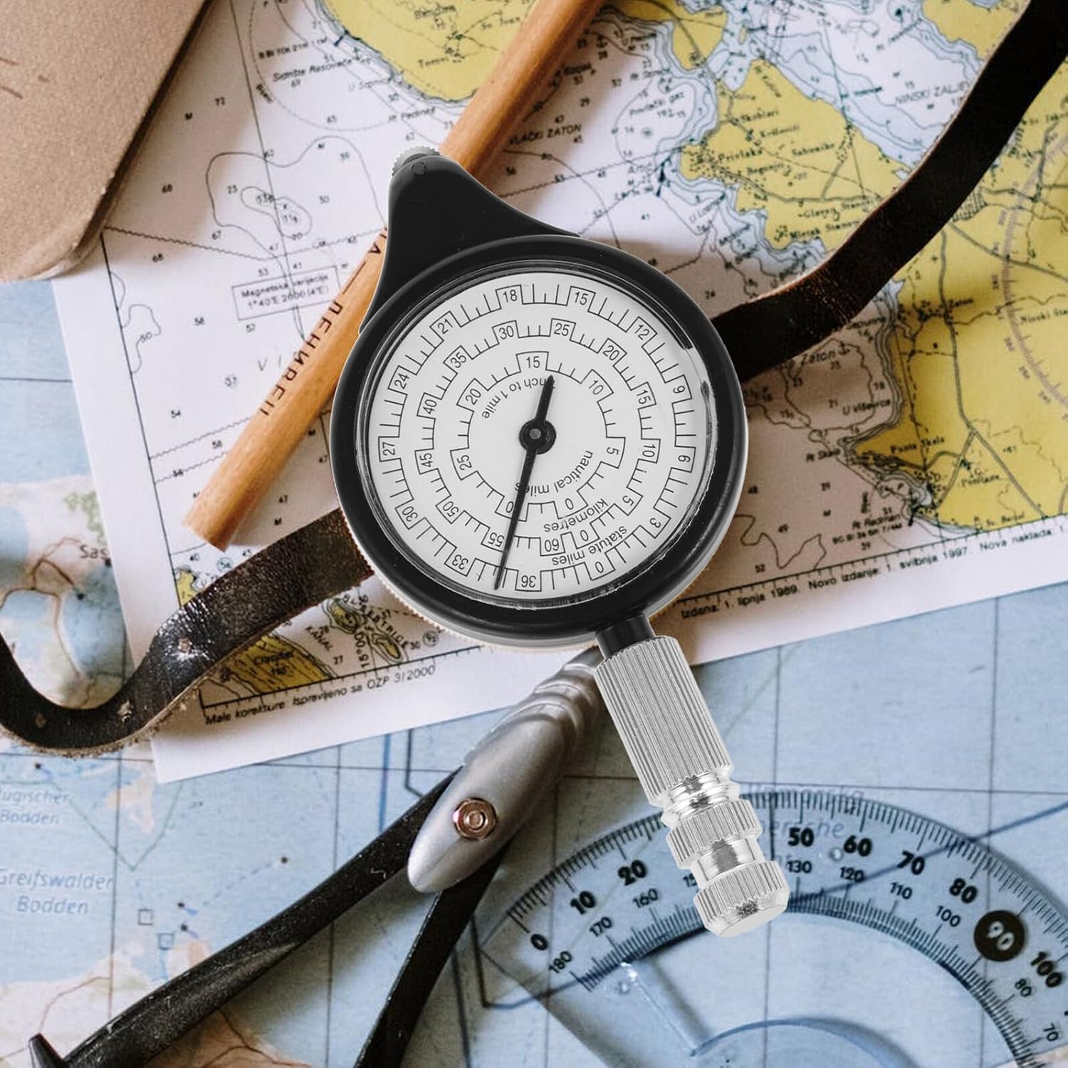 Map Distance Measurer Gauge Multi-use Measuring Tool for Camping and Hiking Outdoor Navigation with Odometer Function