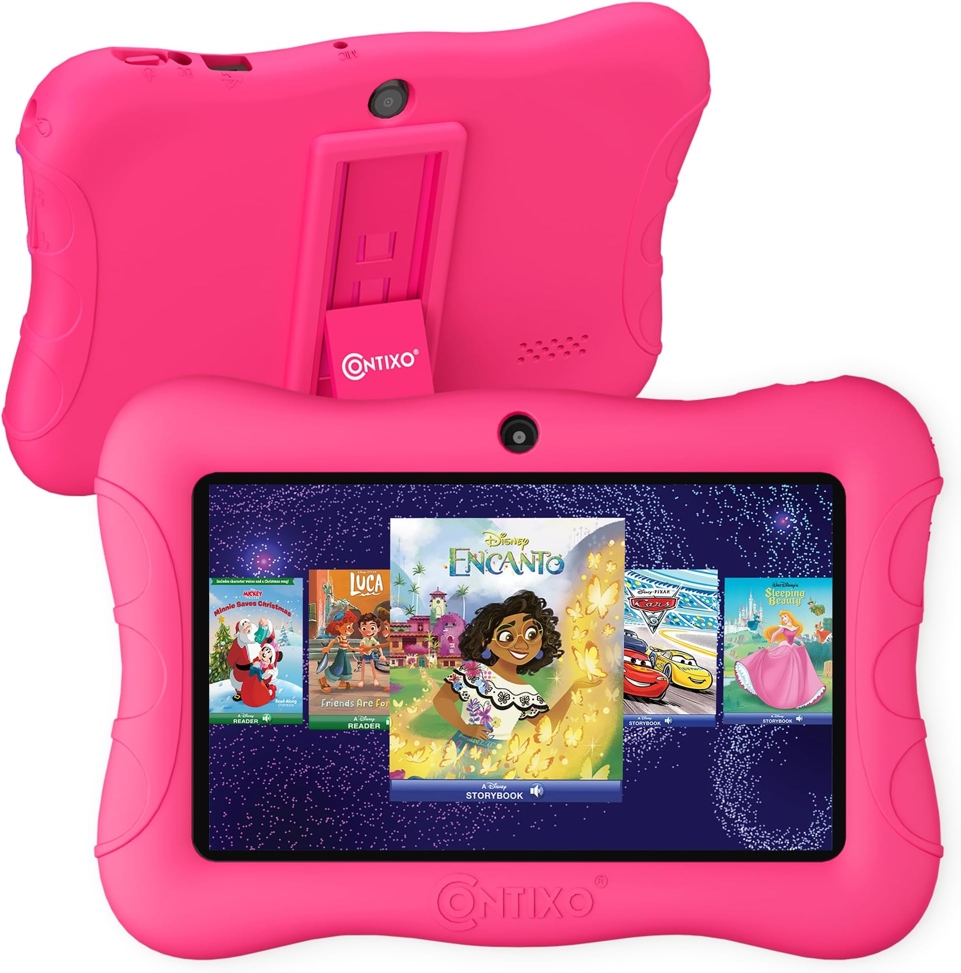 Contixo Kids Tablet K3 | 7" Display Android 6.0 Bluetooth WiFi Camera Parental Control for Children Infant Toddlers Includes Tablet Case (Pink)