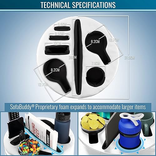 Miniatura 6 de Práctico soporte para tazas de sofá, organizador de sofá, portavasos de sofá. El accesorio perfecto para el sofá