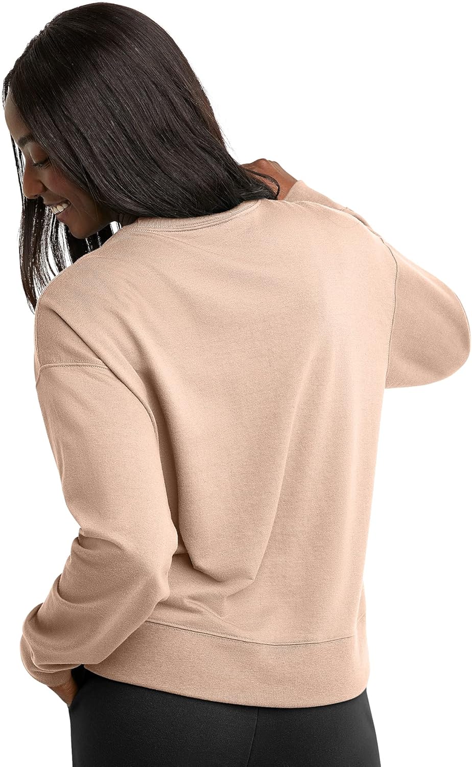 Hanes Women's Originals French Terry, Lightweight Fleece Pullover Sweatshirt - Image 2