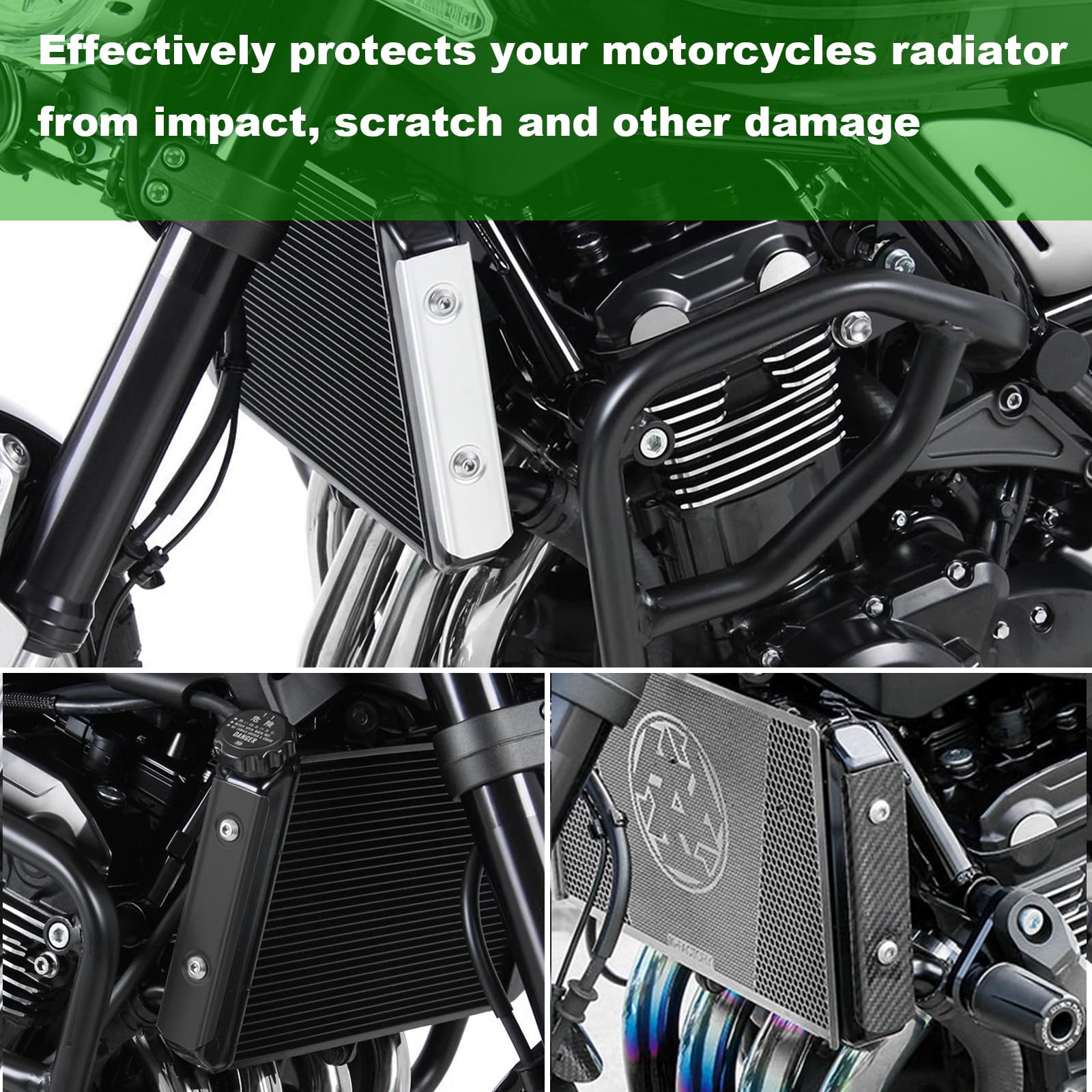 Copertura laterale per moto, Z900RS per Kawasaki Z900RS Cafe Z 900 Z900 RS 2021-2025, protezione laterale del radiatore (nero)