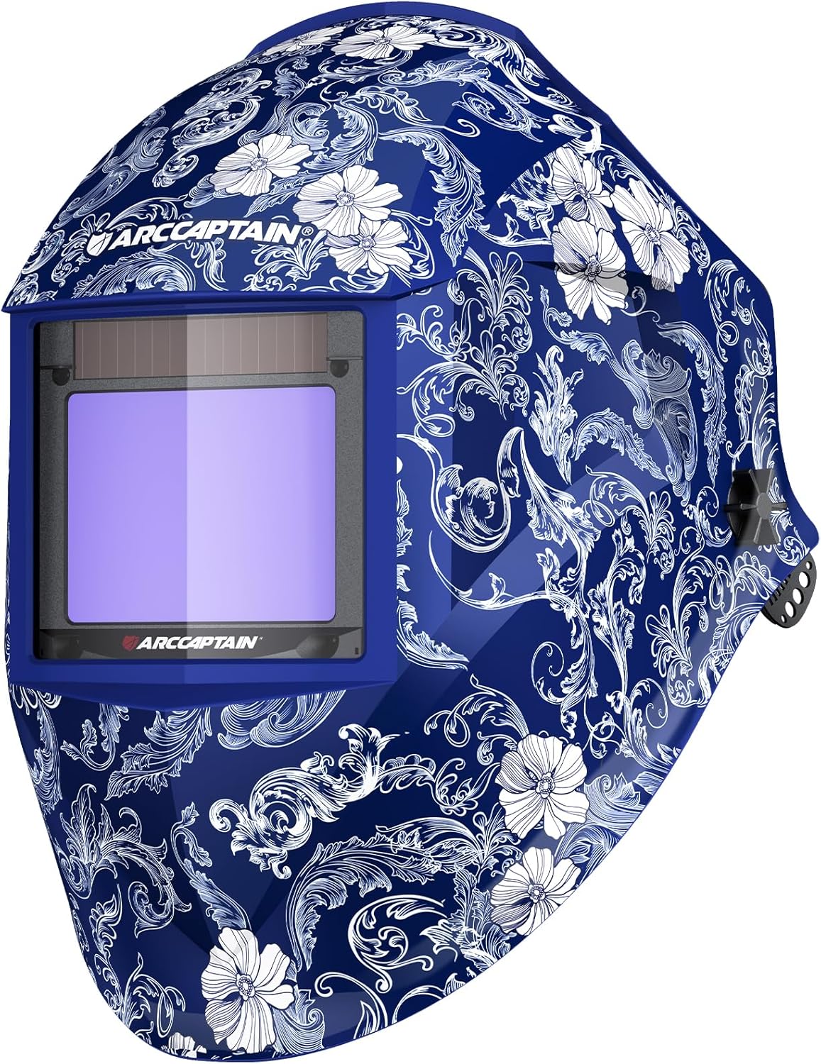 ARCCAPTAIN Internal Control Auto Darkening Welding Helmet, True Color Solar Powered Welding Hood with 4 Arc Sensors, Wide Shade 3/4-8/9-13 for ARC TIG MIG Welding Mask