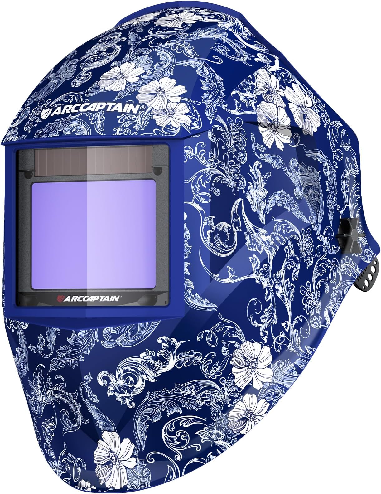 Internal Control Auto Darkening Welding Helmet, True Color Solar Powered Welding Hood with 4 Arc Sensors, Wide Shade 3/4-8/9-13 for ARC TIG MIG Welding Mask, FL