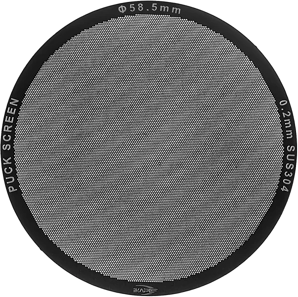 IKAPE 58.5mm Espresso Puck Screen, 0.2mm Thickness, Reusable Metal Ultra-thin & Ultra-light Coffee Filters, Food-grade 316 Stainless Steel Coffee Puck Screen for Espresso Baristas(black)