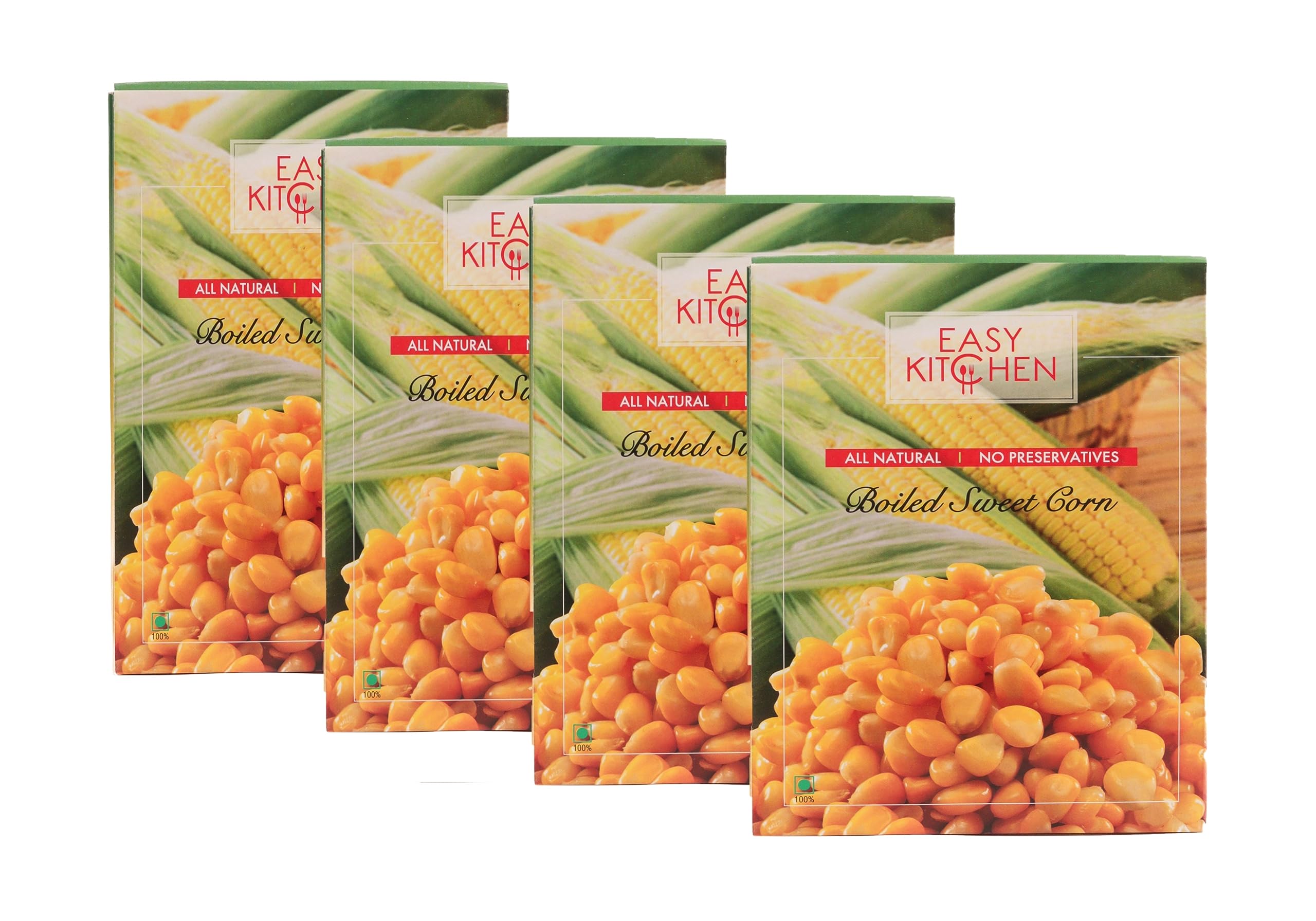 Ready To Eat/Ready To Cook Boiled American Sweet Corn With No Preservatives & No Gluten I All Natural I No Artificial Colors Or Flavouring (Pack Of 4 X 225 Gm)