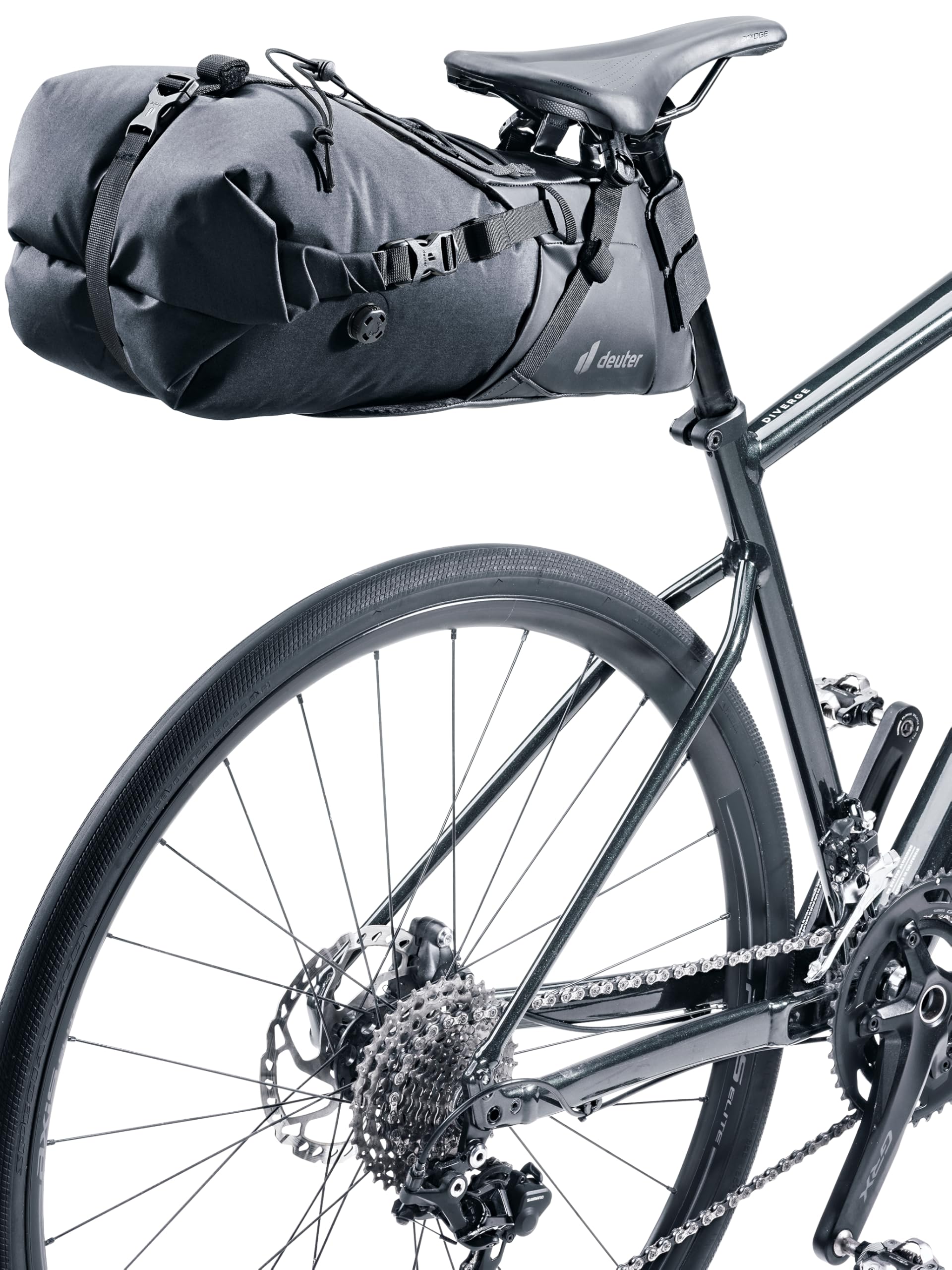 deuter Head SB 16 Wodoodporna torba na siodełko, Kolor: czarny, 16 L, Minimalistyczny