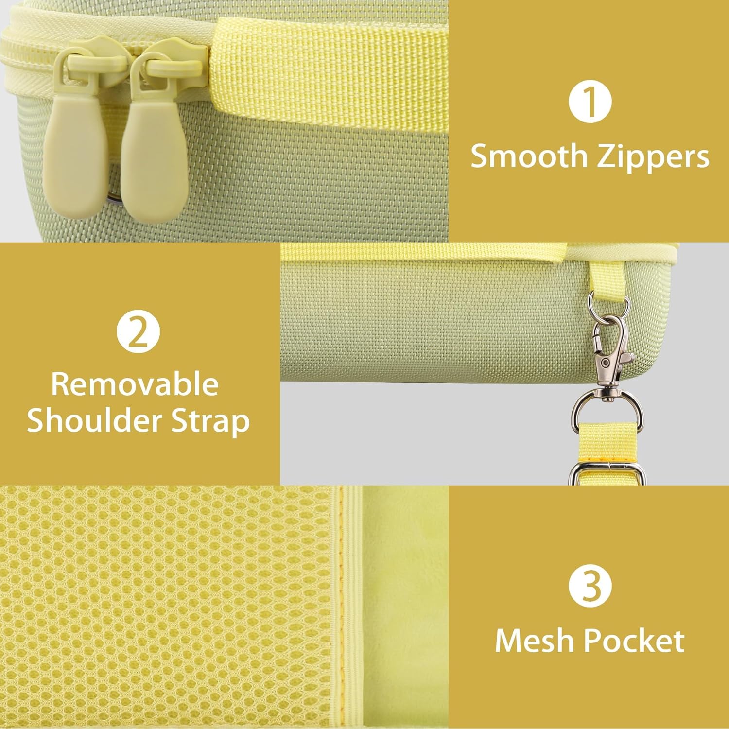 co2CREA Hard and Silicone Case Replacement for Bose New SoundLink Flex 2nd Gen Bluetooth Portable Speaker, with Carabiner and Shoulder Strap (Citrus Yellow Case) - Image 5