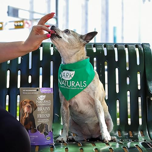 Miniatura 8 de Ark Naturals Gray Bozal Brain's Best Friend - Masticables suaves recomendados por veterinarios para problemas cognitivos asociados con el