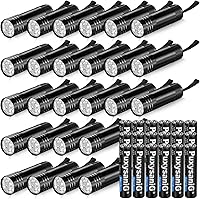 Vista 1 de 30 mini linterna con cordón, 90 pilas AAA, linternas pequeñas de aluminio, 9 linternas de bolsillo LED, linternas de mano brillantes a
