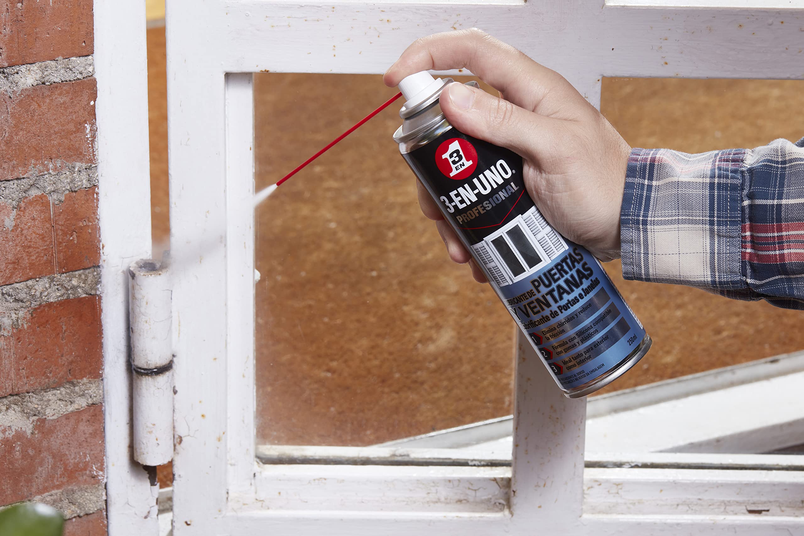 Lubrifiant 3 en un pour portes et fenêtres en silicone anti-corrosion et longue durée 250 ml