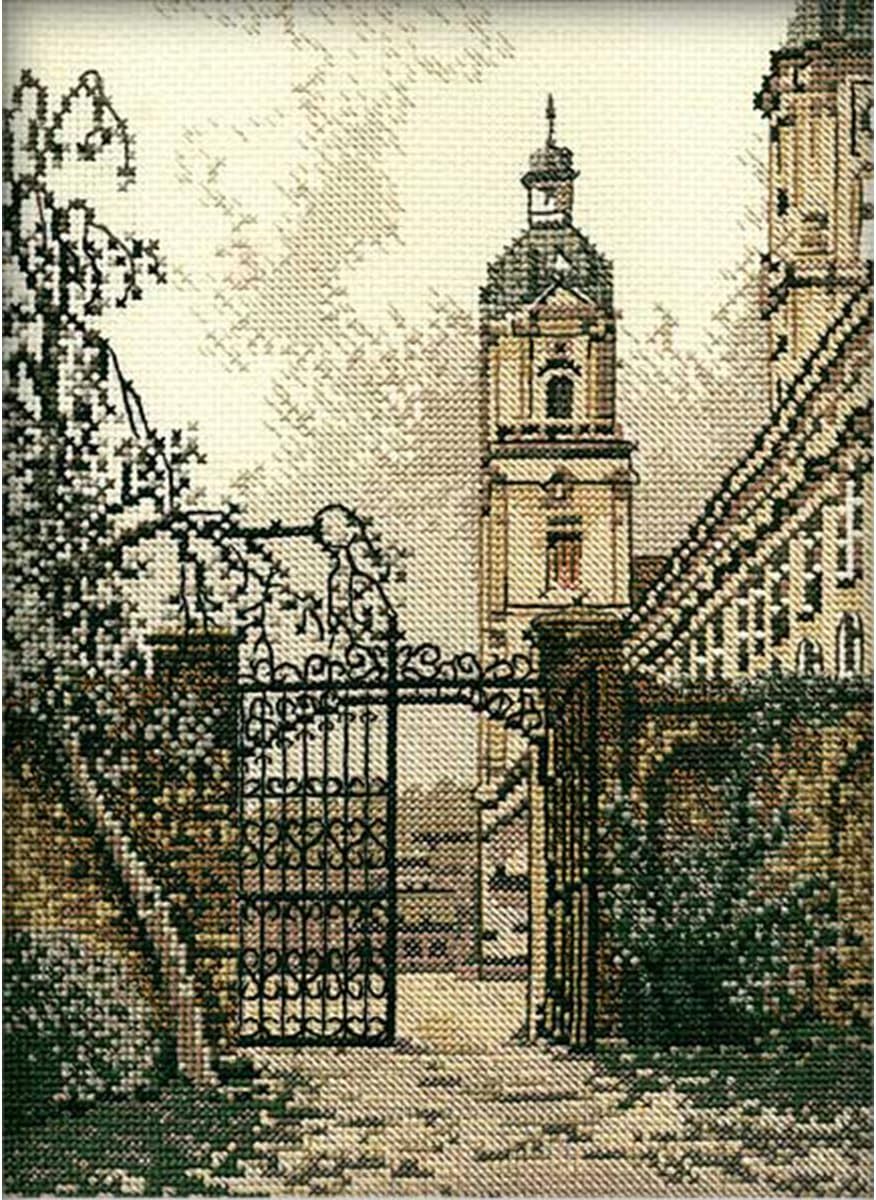 RTO 14 Count The Gate in The Town Counted Cross Stitch Kit, 7.5 by 10.5-Inch