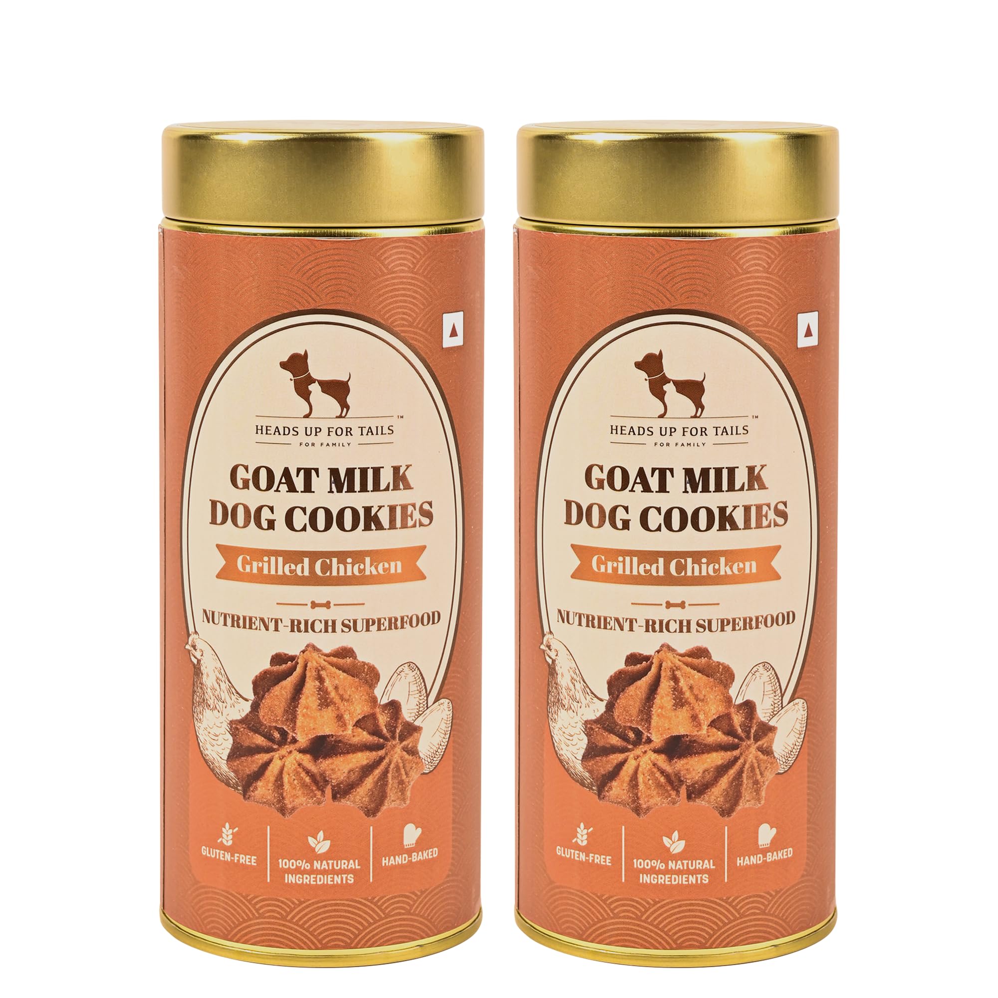 Heads up for tails Goat Milk Grilled Chicken Dog Cookies - 200 gm Each (Pack of 2) (B0CM6KLH2C) Amazon Price History, Amazon Price Tracker