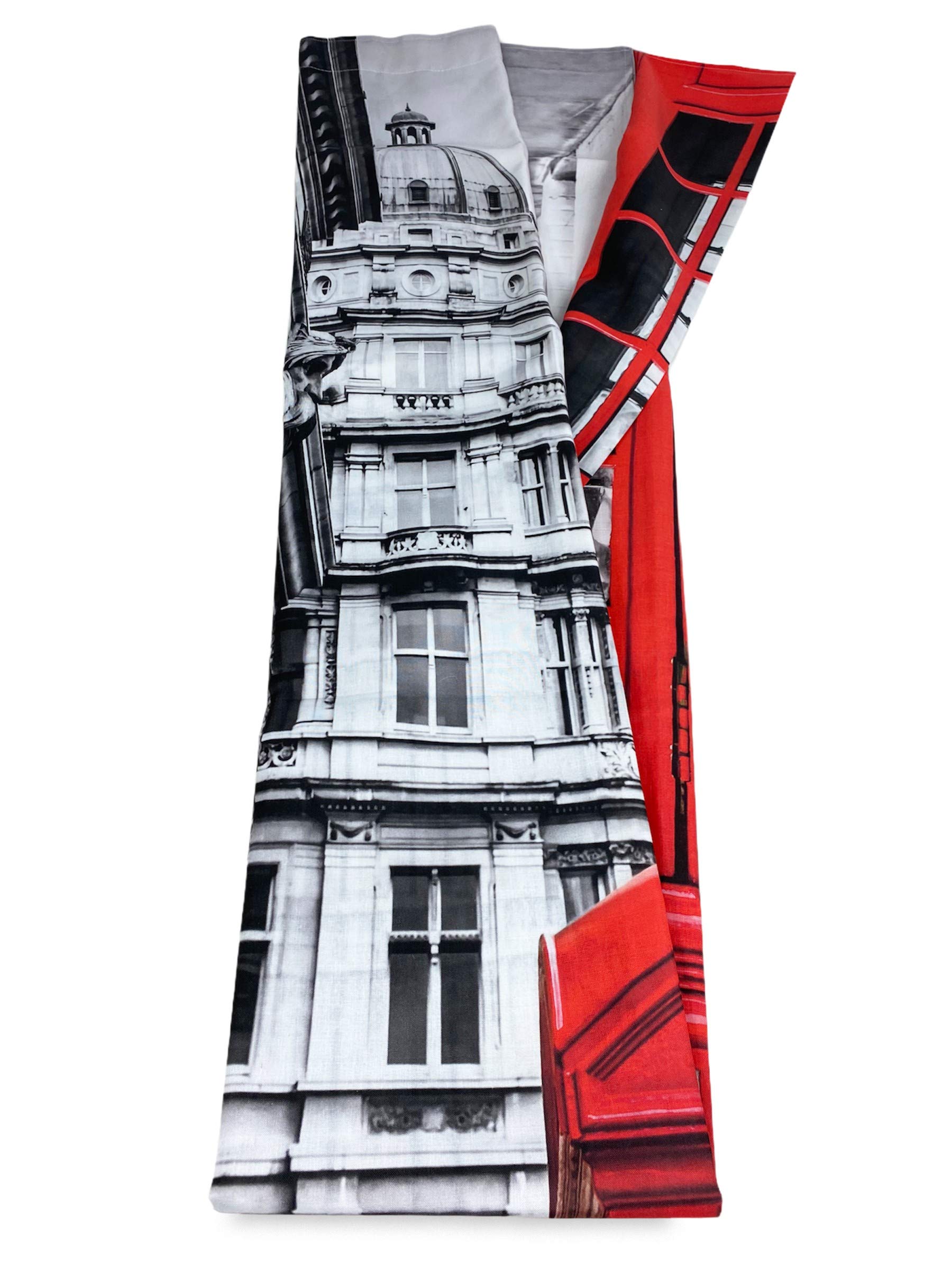 Tex family Rideau à rideaux numérique 3D fabriqué en Italie mélangé lin Londres Anglais Téléphone 160 x 300 cm