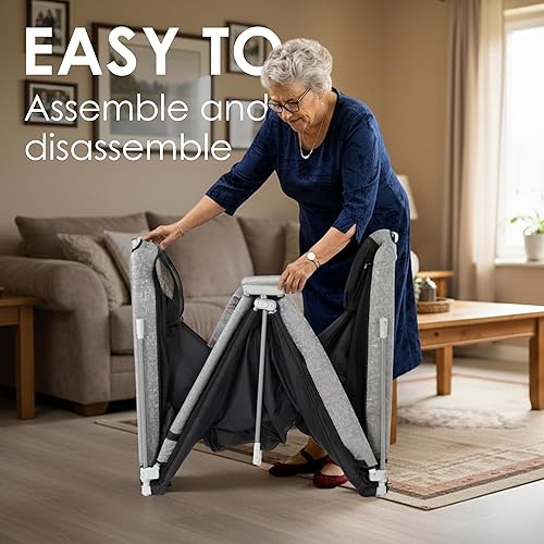 Miniatura 4 de Sweeby Corralito para bebés, puerta plegable de 79 x 71 pulgadas para bebés y niños pequeños, extra grande con puerta de juego para valla interior y