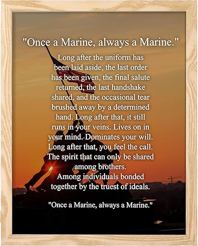 Miniatura 10 de «Una vez un marino, siempre un marino»–Arte de pared del Cuerpo de Marines para regalo a veteranos, impresión motivacional de «Una vez un marino,