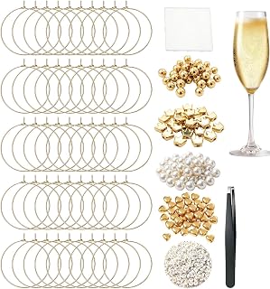 DIY Keepsake Wine Charm Craft - Tweezers Resin Making DIY Craft Supplies | Wine Glass Charms DIY Crafts for Party Wedding Birthday Christmas Halloween Thanksgiving Holiday