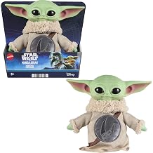 Mattel Star Wars the Mandalorian & Grogu Movie Grogu 6-inch Tall Plush with Embroidered Rondel Design on Chest Vinyl Head Soft Plush Body and Hands