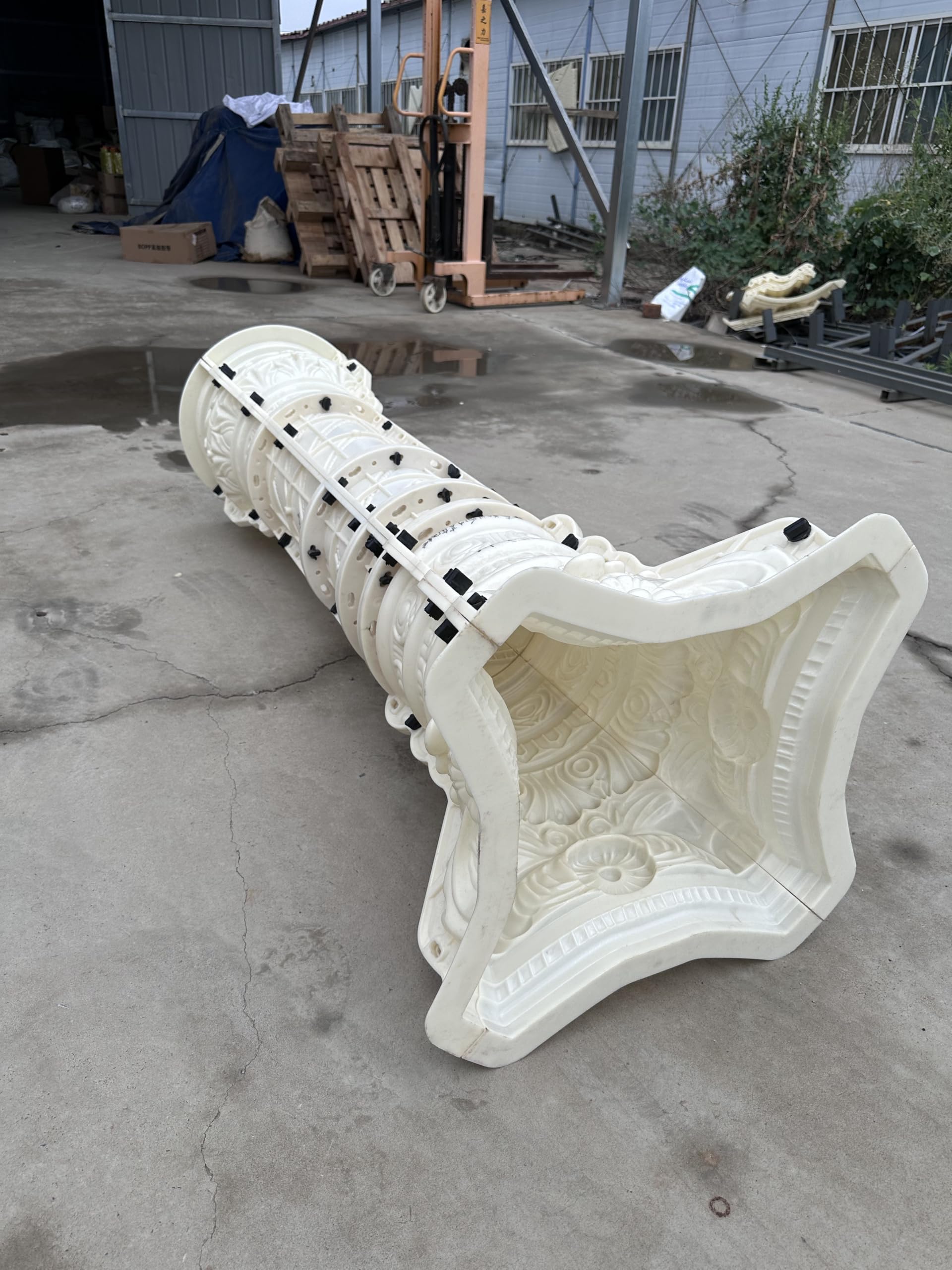 Nowa spiralna rzymska forma kolumnowa, średnica 25 cm (9,84") tworzywo sztuczne ABS, forma odlewnicza wielokrotnego użytku, trwała architektoniczna forma kolumnowa do betonu