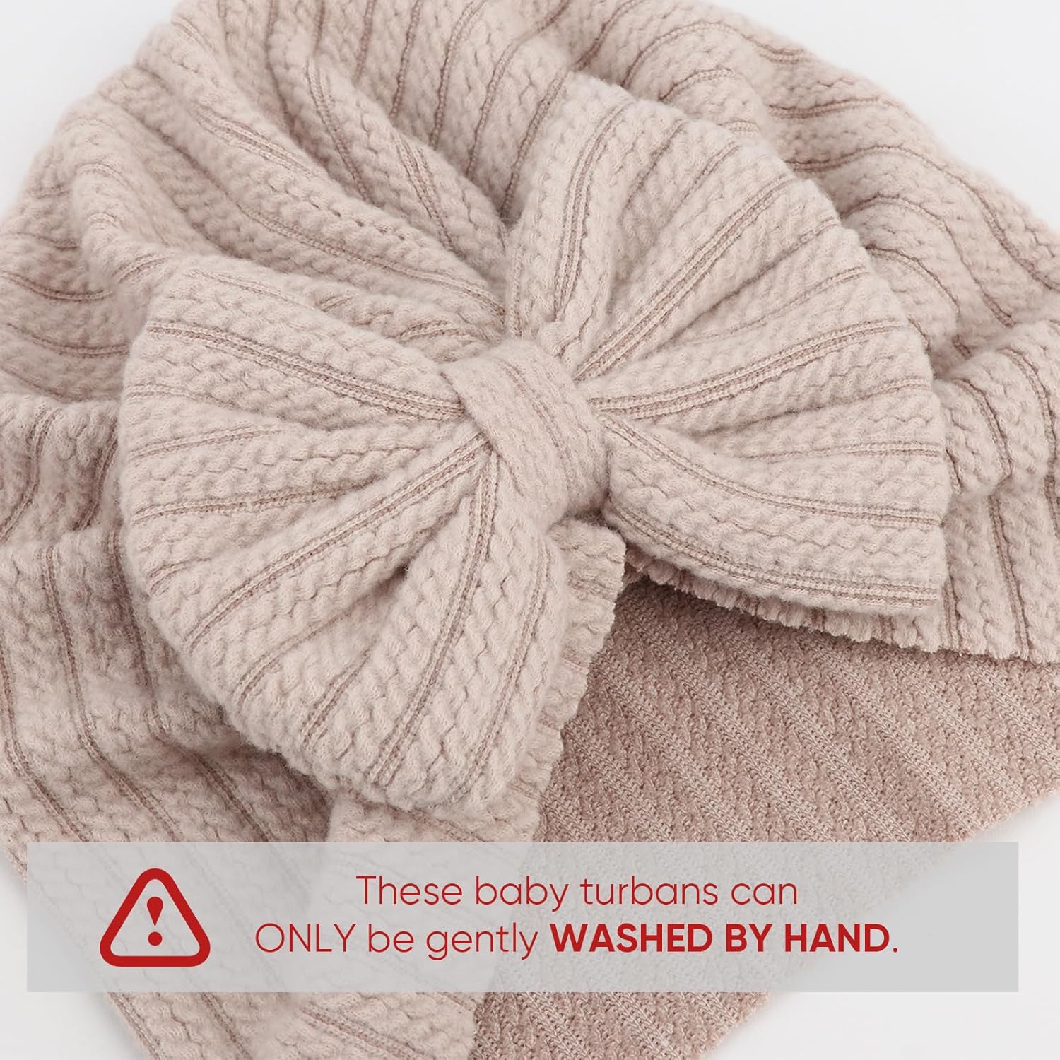 DRESHOW BQUBO 5 Pieces Newborn Baby Turban Hats Bow Baby Infant Beanie Breathable Toddler Cap for Baby Girls - Image 3