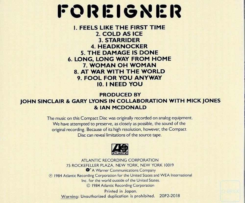 FOREIGNER 栄光の旅立ち レコード フォリナー Foreigner 「栄光の旅立ち」 - メルカリ