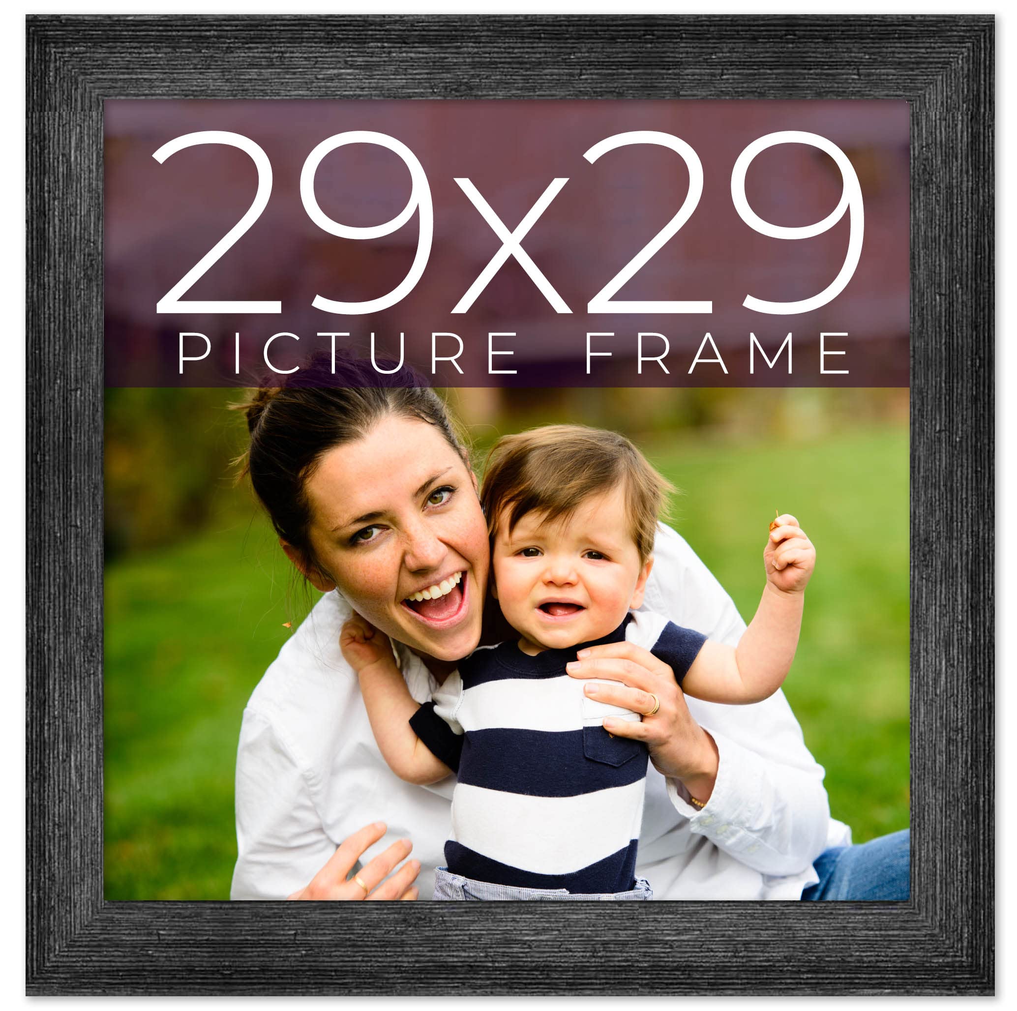 フォトフレーム Photo frame Amazon.com - 29x29 Frame Black Real Wood Picture Frame Width 1.5